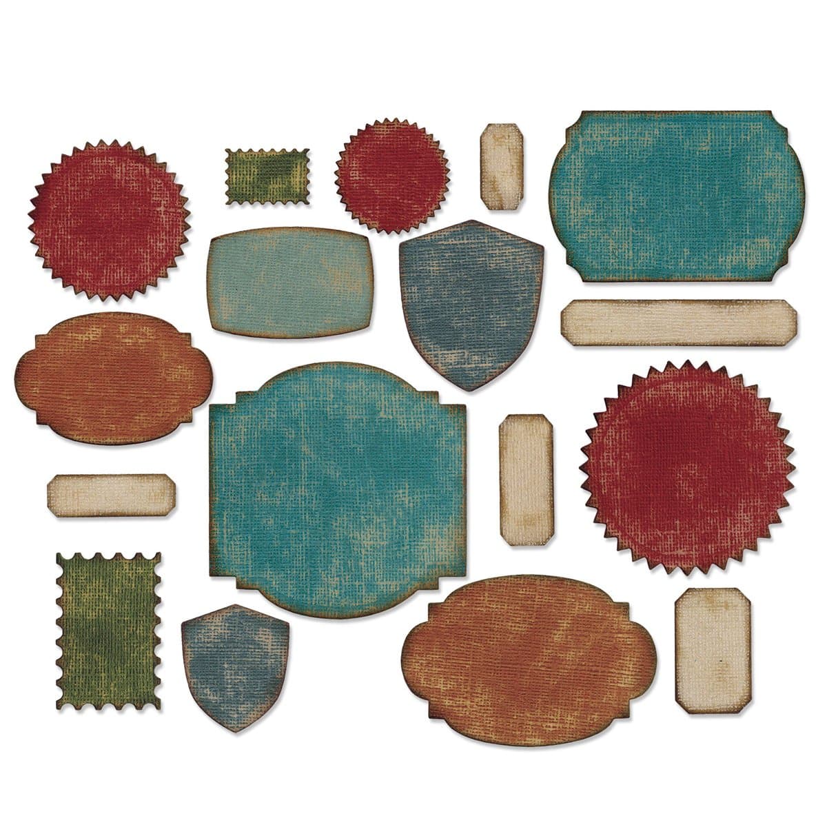 SizzixMulti Thinlits Die Set , Labels by Tim Holtz, 17 Pack, Color, One Size