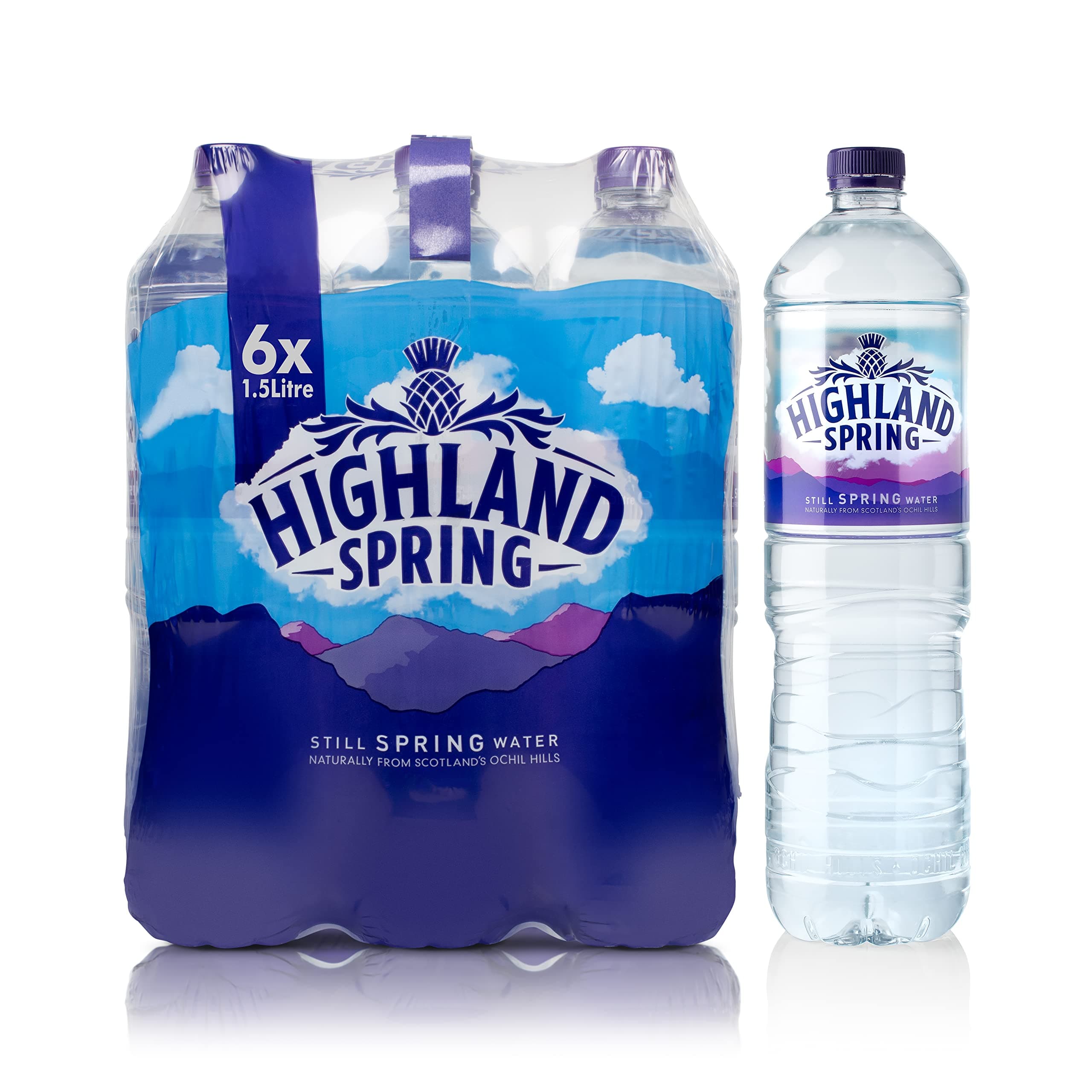 Highland Spring Still Spring Water - 1.5 Litres (Pack of 6)