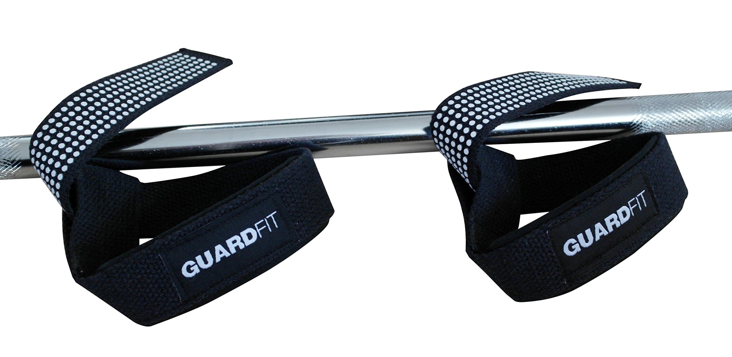 GuardFit Premium Weightlifting Straps with Neoprene Padding & Silicone Grip (Pair) – Suitable for both Men & Women during heavy duty Weight lifting. Easy to wrap for Deadlift or Olympic Barbell use