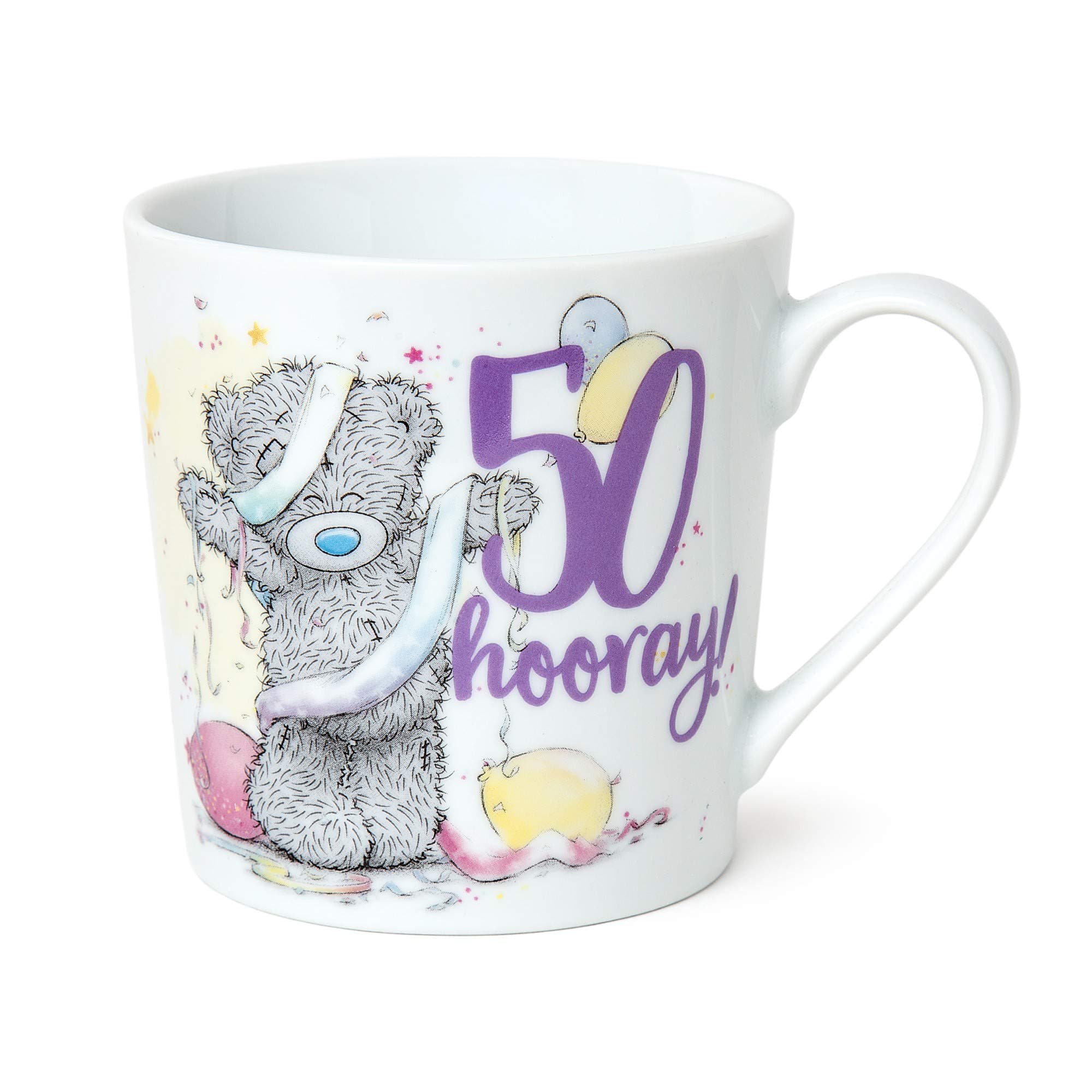 Me to You 50th Birthday Tatty Teddy Boxed Mug, Ceramic, Blue,gold,grey