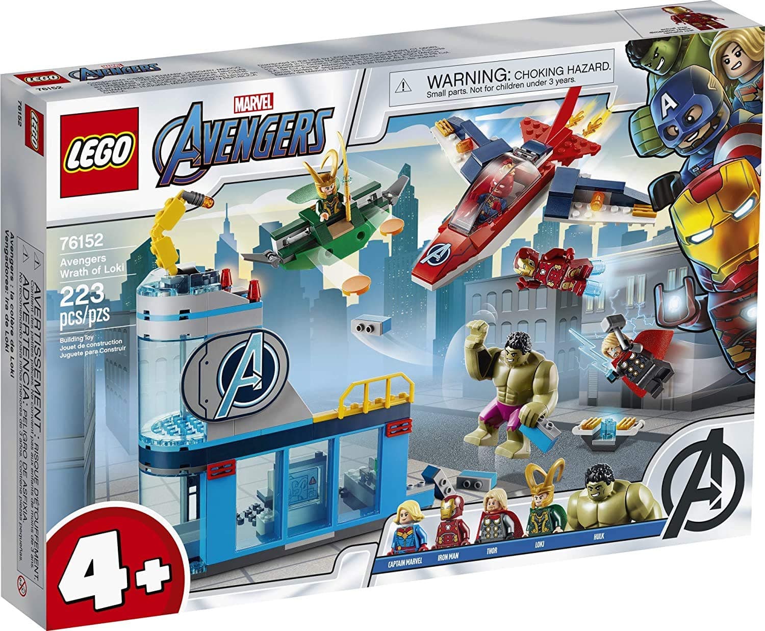 Marvel Avengers Wrath of Loki 76152 Building Toy with Marvel Avengers Minifigures and Tesseract; Great Gift for Kids Who Love Captain Marvel, Iron Man and Thor (223 Pieces)
