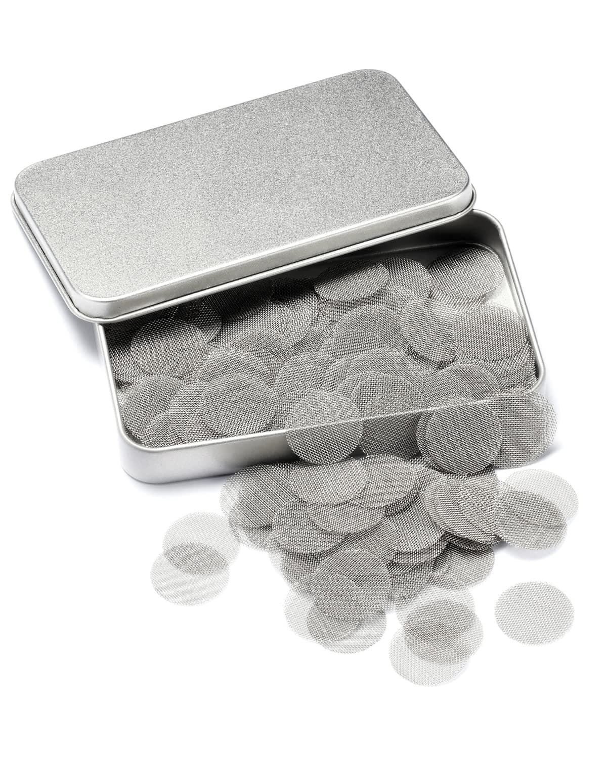 200 PCS Pipe Screens, Metal Pipe Screen 100% Stainless Steel, Pipe Screen Filters 3/4 Inch with Metal Box (My Grandfather and My Father's Choice)