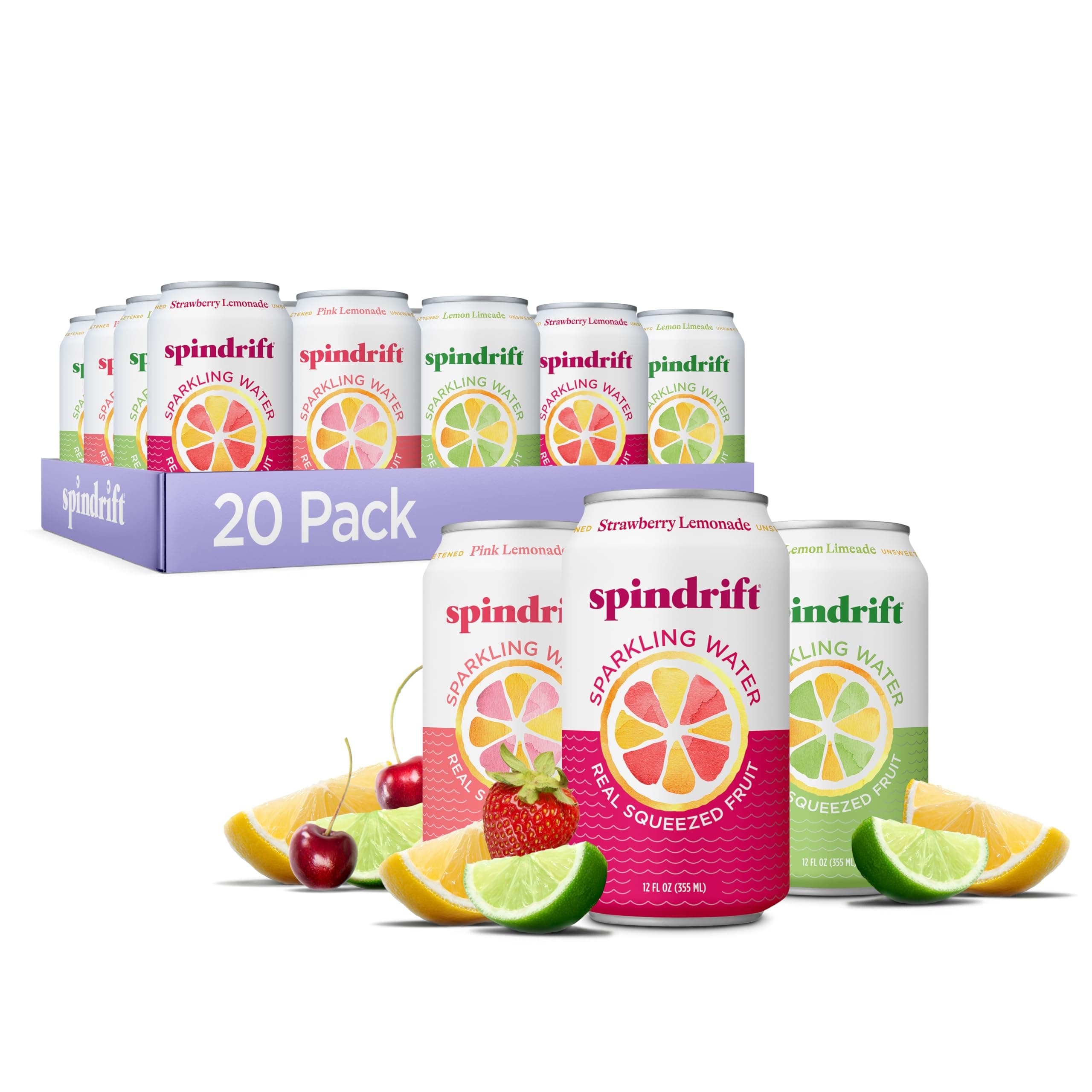 Lemonade 3 Flavor Variety 20 Pack,12 Fl Oz (Pack of 20)