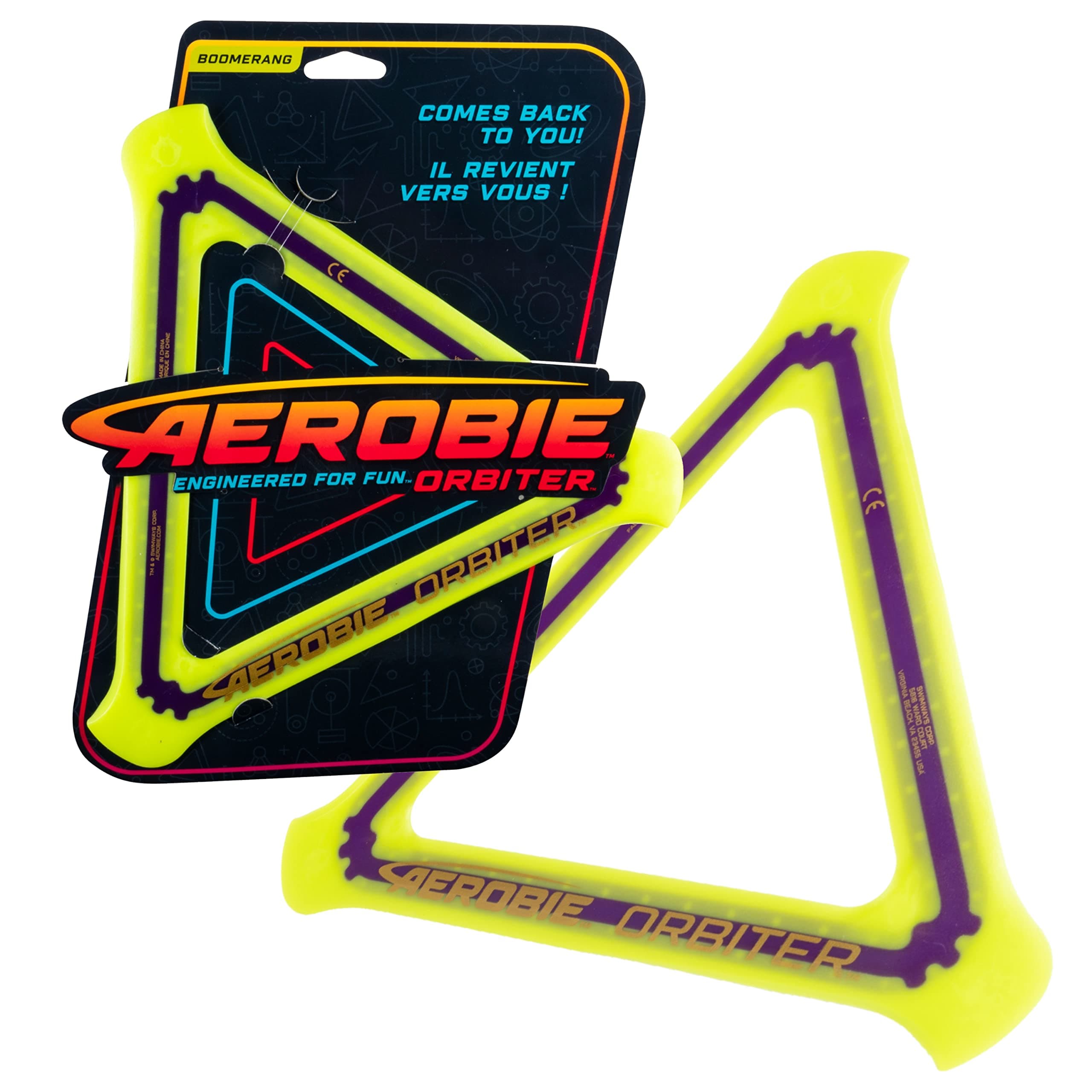 Aerobie 30C12 Outdoor Orbiter Boomerang, Colors May Vary