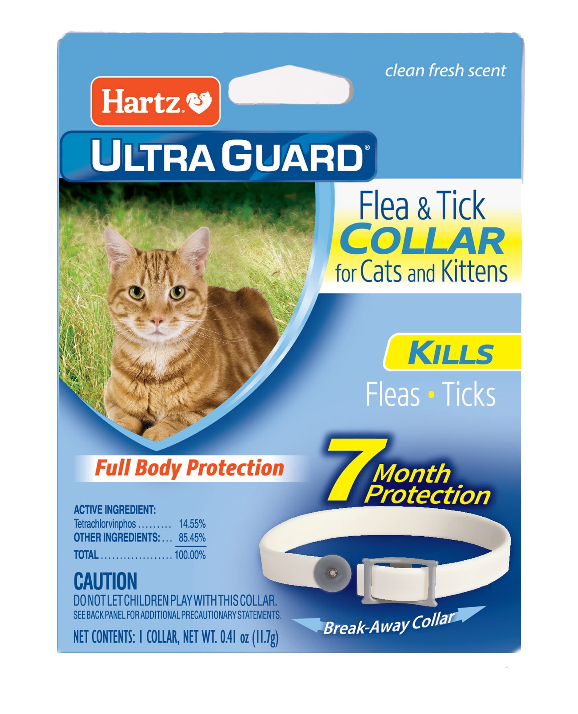 UltraGuard Flea & Tick Collar for Cats and Kittens, 7 Month Flea and Tick Protection and Prevention, White