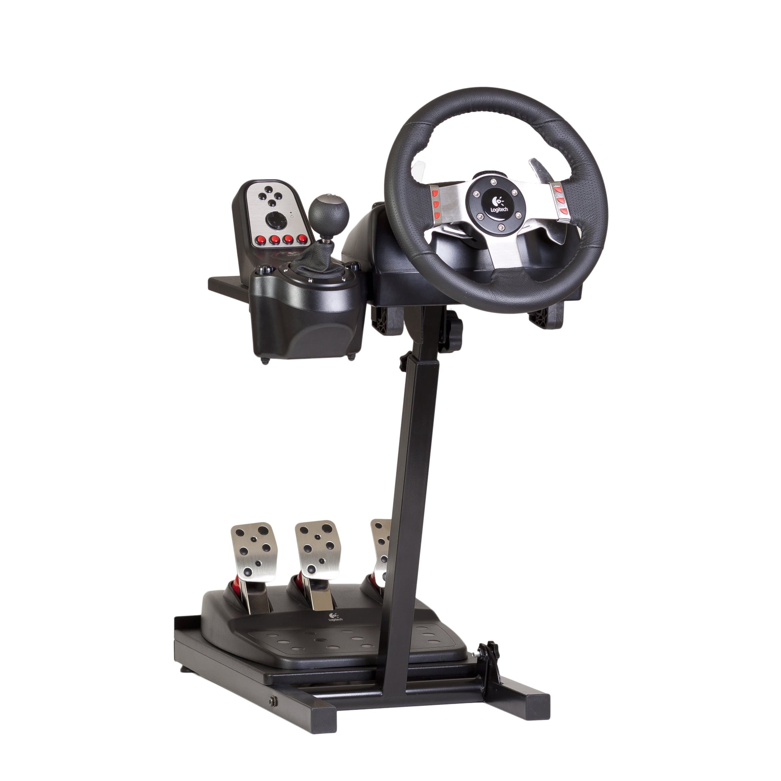 The Ultimate Steering Wheel Stand in Black - suitable for Logitech, Xbox, Madcatz and Thrustmaster