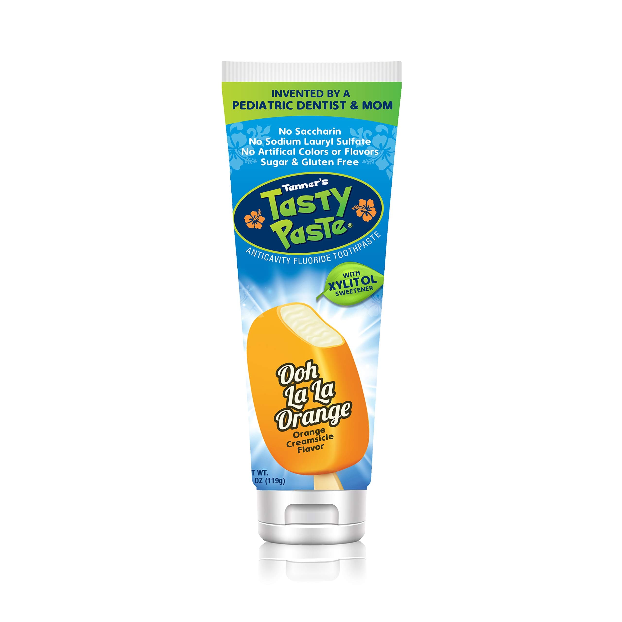 Ooh La La Orange - Anticavity Fluoride Children’s Toothpaste/Great Tasting, Safe, and Effective Vanilla Flavored Toothpaste for Kids (4.2 oz.)