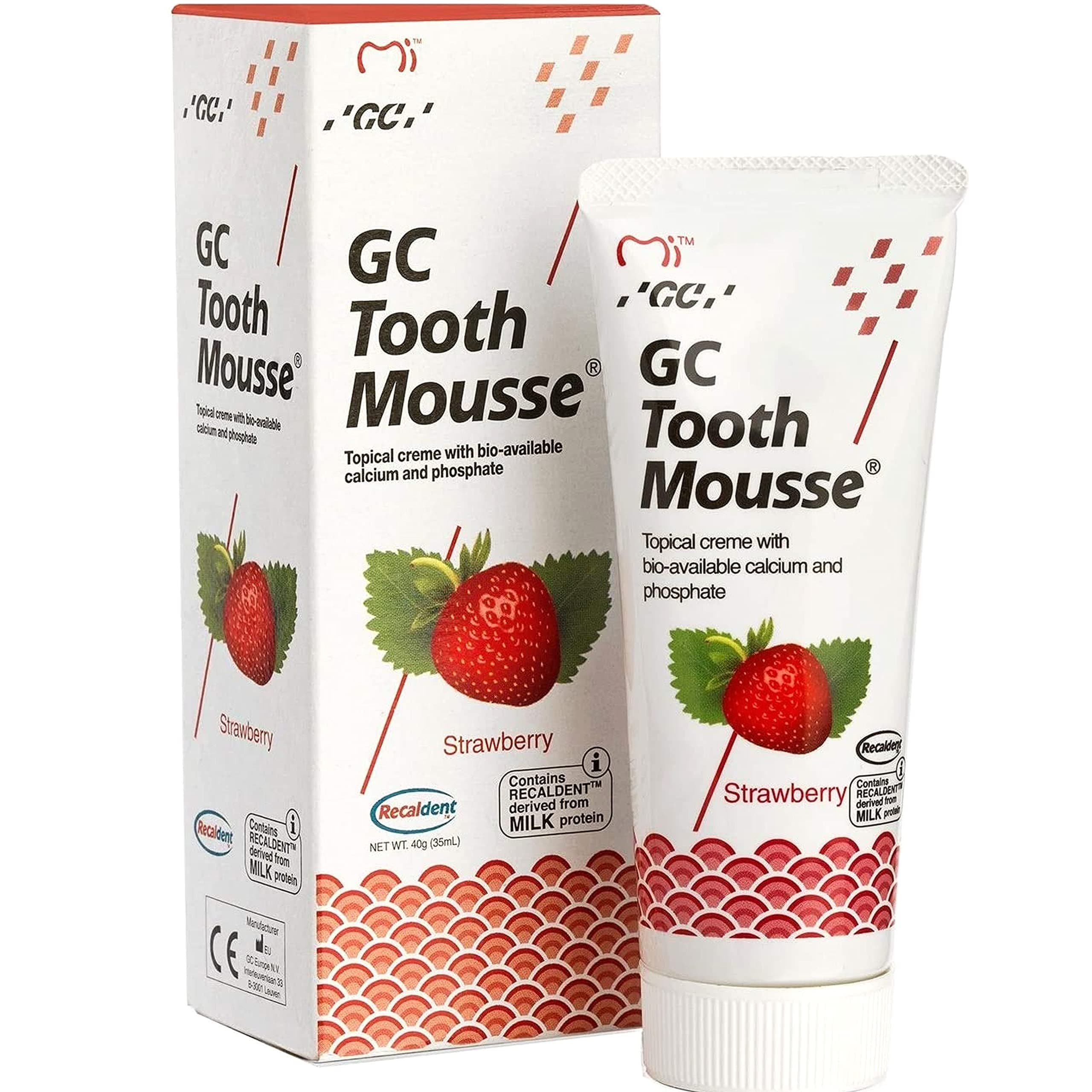 GC Tooth Mousse Toothpaste 35ml Strawberry, Pack of 2 (2X 35ml)