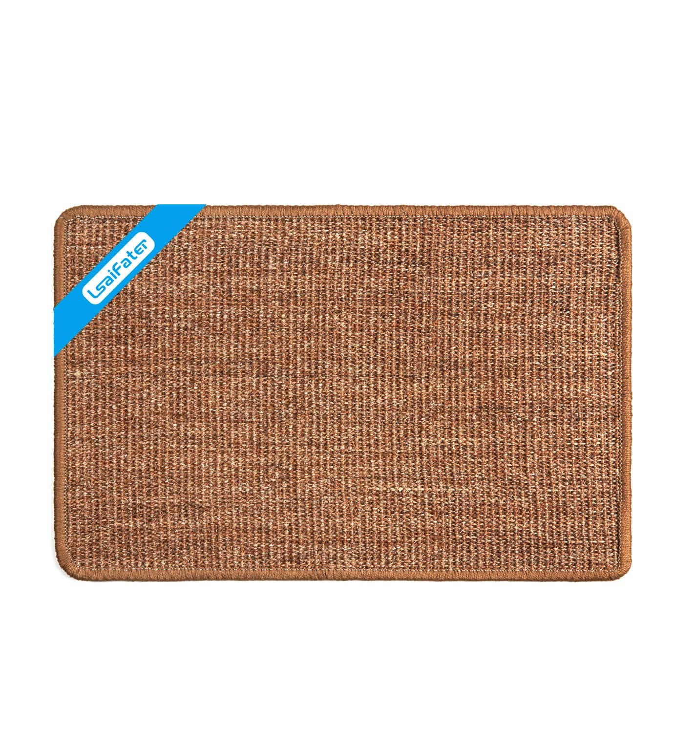 Cat Scratching Mat, Natural Sisal Mat, Cats Scratch Furniture Protector, Horizontal Cat-Floor Scratching Pad Rug, Protect Carpets and Sofas (14.9x23.6 inch, Brown)