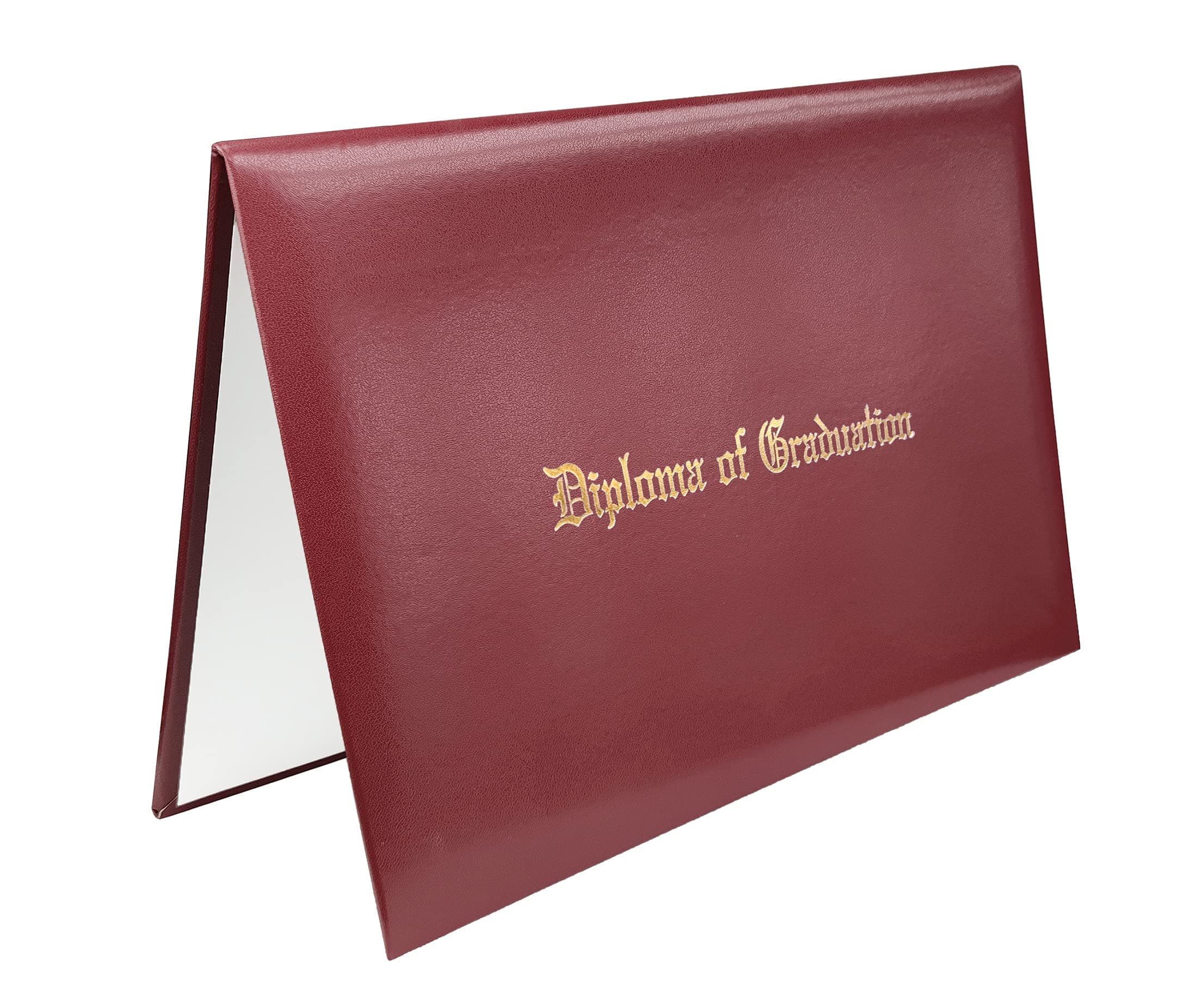 Happy SecretImprinted Diploma Cover 8.5”x11” Graduation Covers Certificate Doent Holder Smooth Leatherette(Maroon)