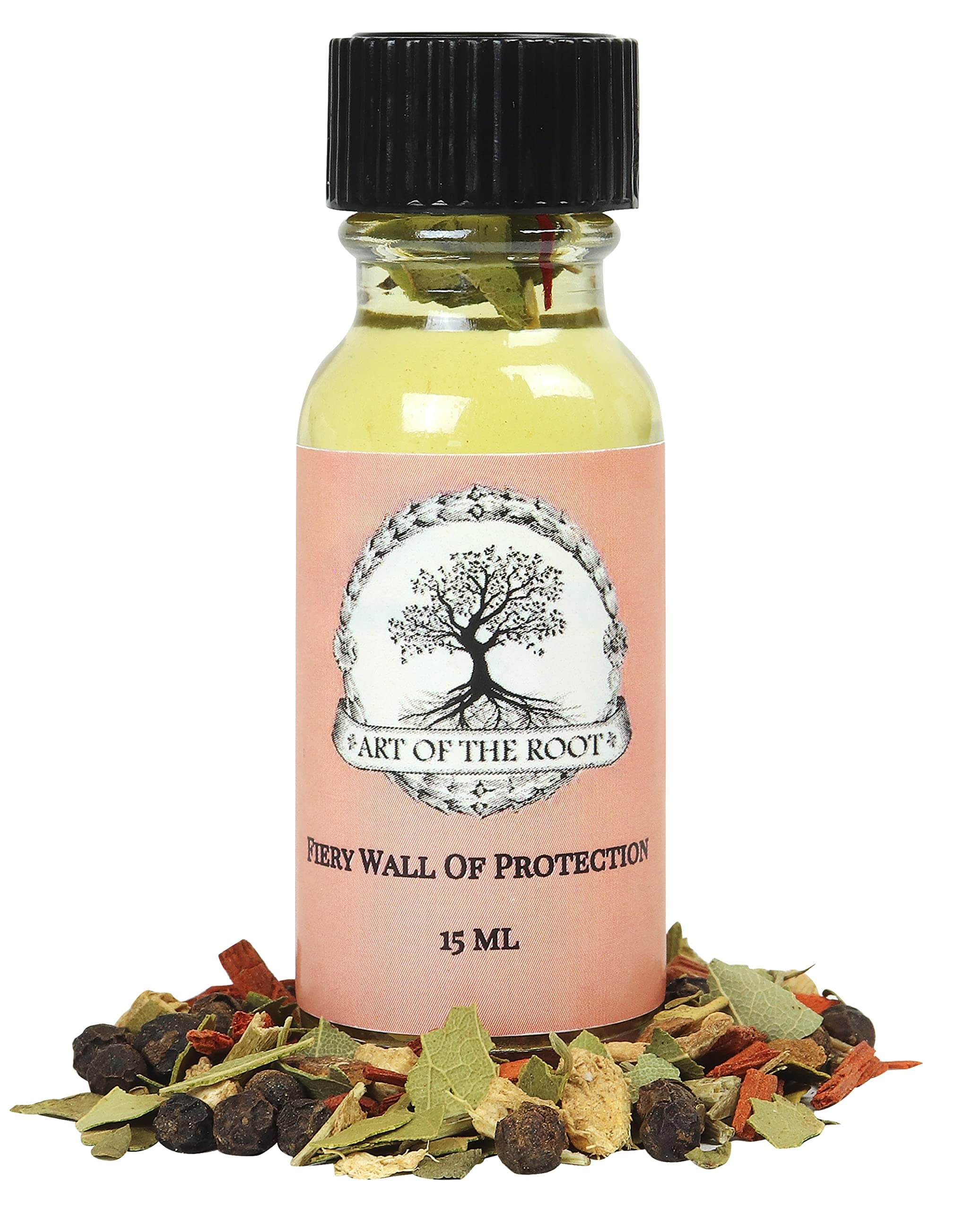 Fiery Wall of Protection Oil by Art of the Root | Handmade with Herbs & Essential Oils | Conjure, Wiccan, Hoodoo, Pagan & Magick