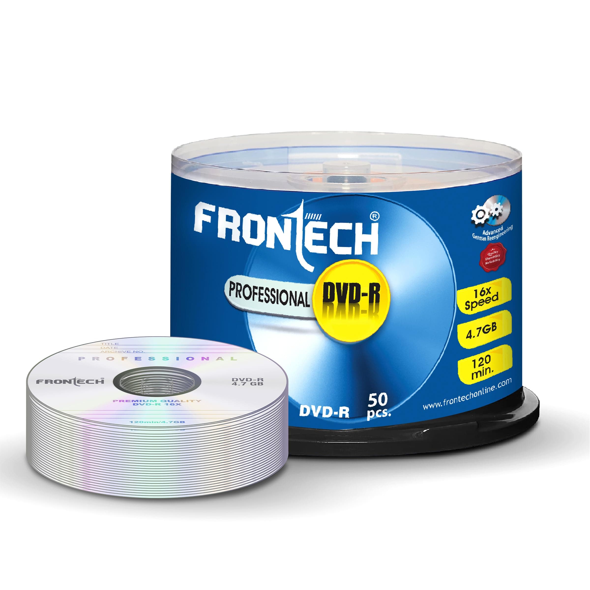 Frontech 4.7 GB 5001 FD Blank DVD-R - 50 Pcs