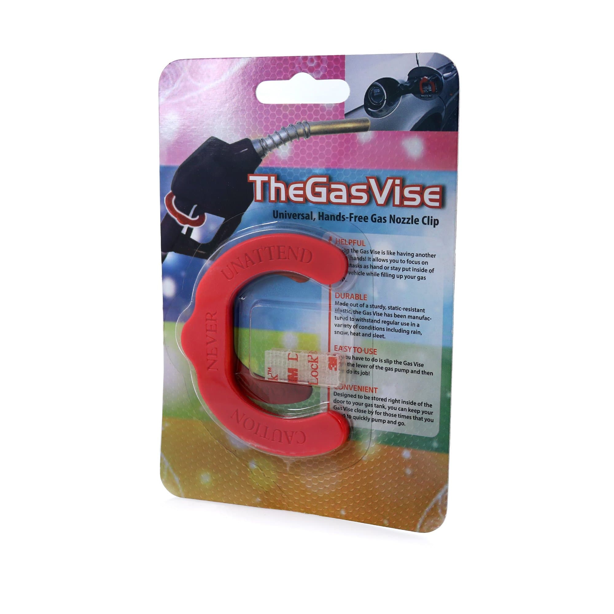 TheGasVise - Save time at the pump with the hands-free Universal Size Gas Vise! This innovative nozzle gripper lets you fill your car without squeezing, allowing you to multitask effortlessly.