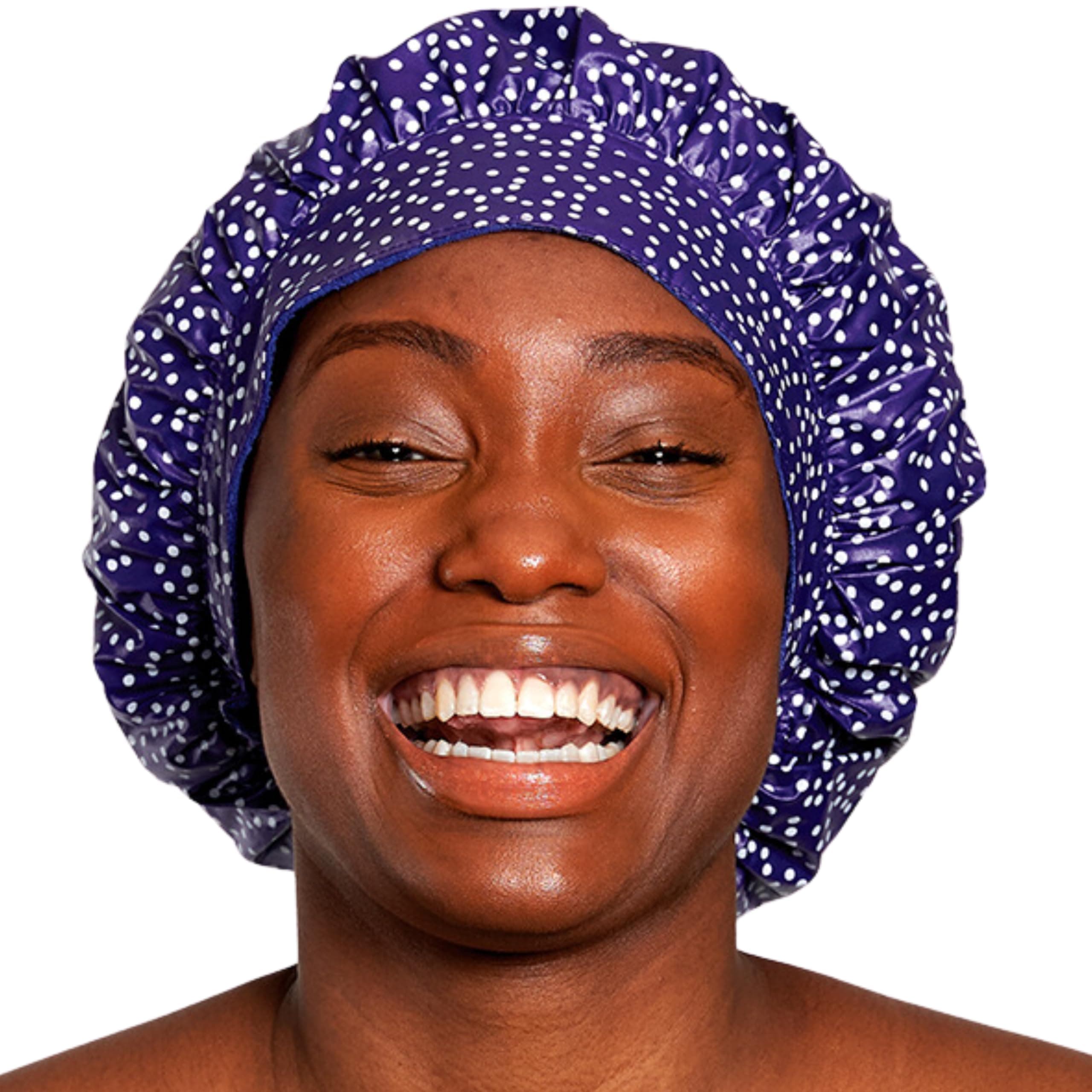 TIARA 2-in-1 Luxury Shower Cap for Women Reusable Waterproof – Hair Cap for Long & Short Hair – All Size Fit Flexi Shower Cap, Terry Lined Leakproof Cloth (Patented), Soft & Breathable