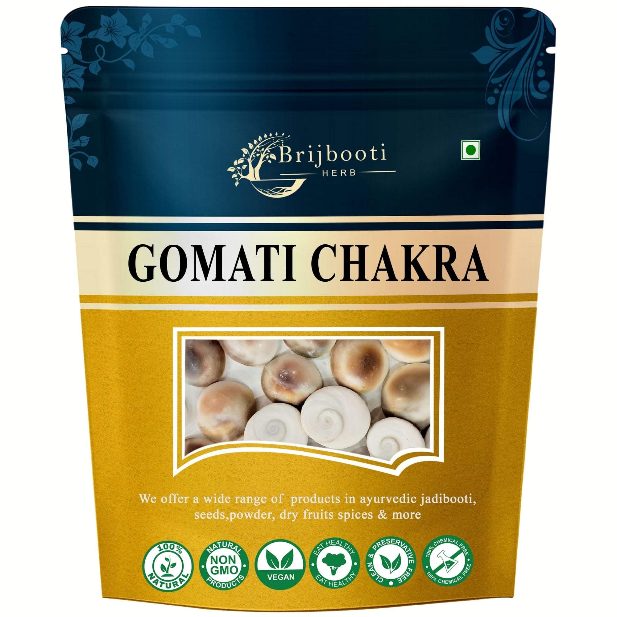 BrijBooti Gomati Chakra - Stoneware Gomti Chakra - Sudarshan Chakra - Natural Gomti Chakra 11 Pieces