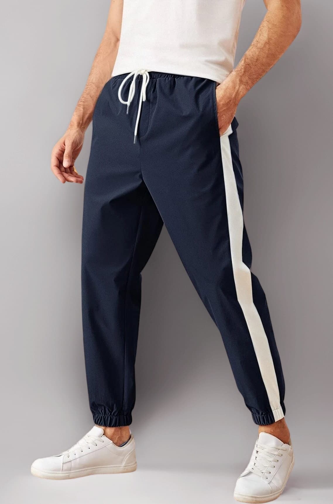 Lymio Track Pant for Men || Stripe pattan Track Pant || Elastic Jogger Pant (Packs Also Available) (TP-01-04)