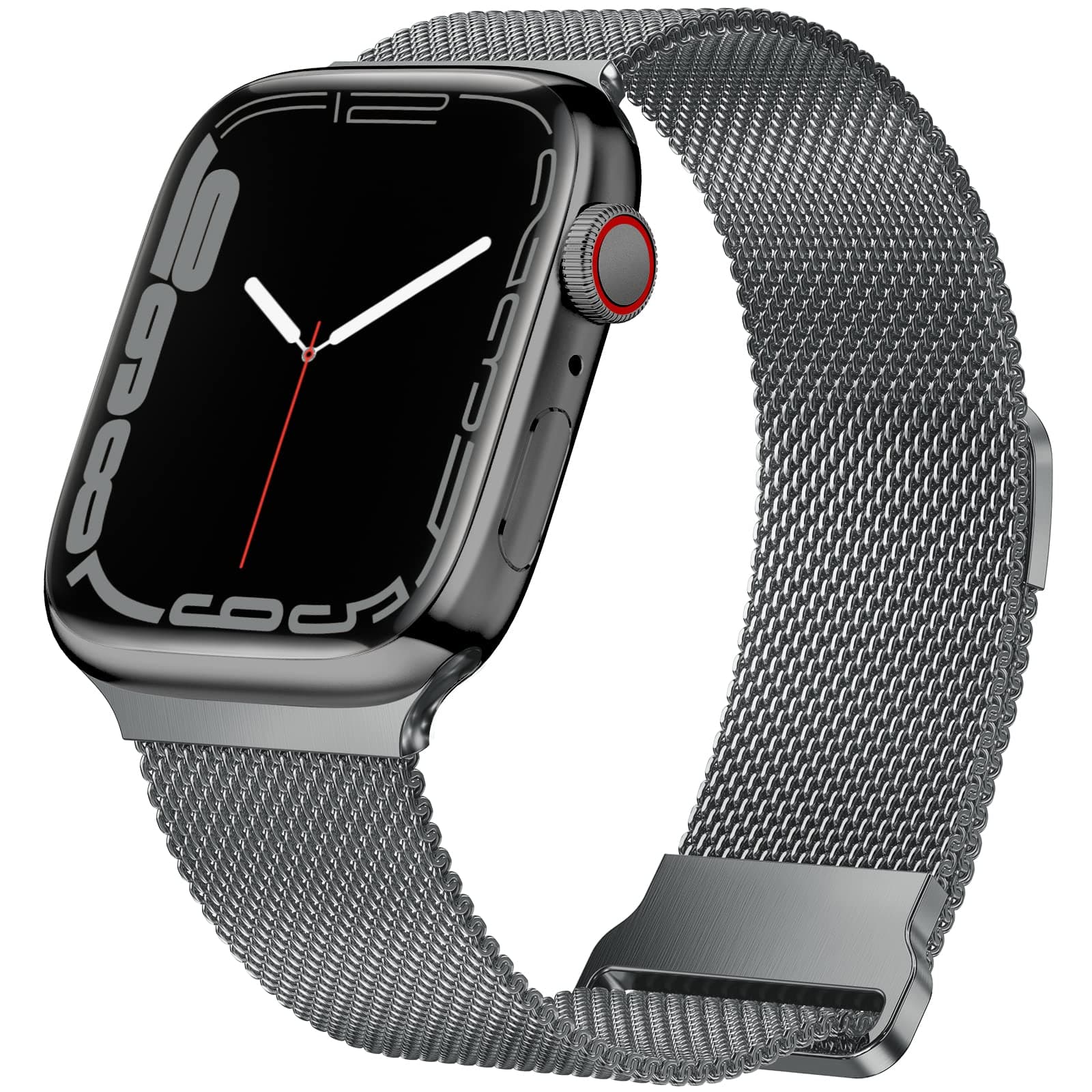 Geoumy Magnetic Band Compatible with Apple Watch 38mm 40mm 41mm 42mm 44mm 45mm 46mm 49mm, Stainless Steel Mesh Milanese Strap, Metal Wristband for iWatch SE Ultra 1 2 Series 10 9 8 7 6 5 4 3 2 1 for Women Men