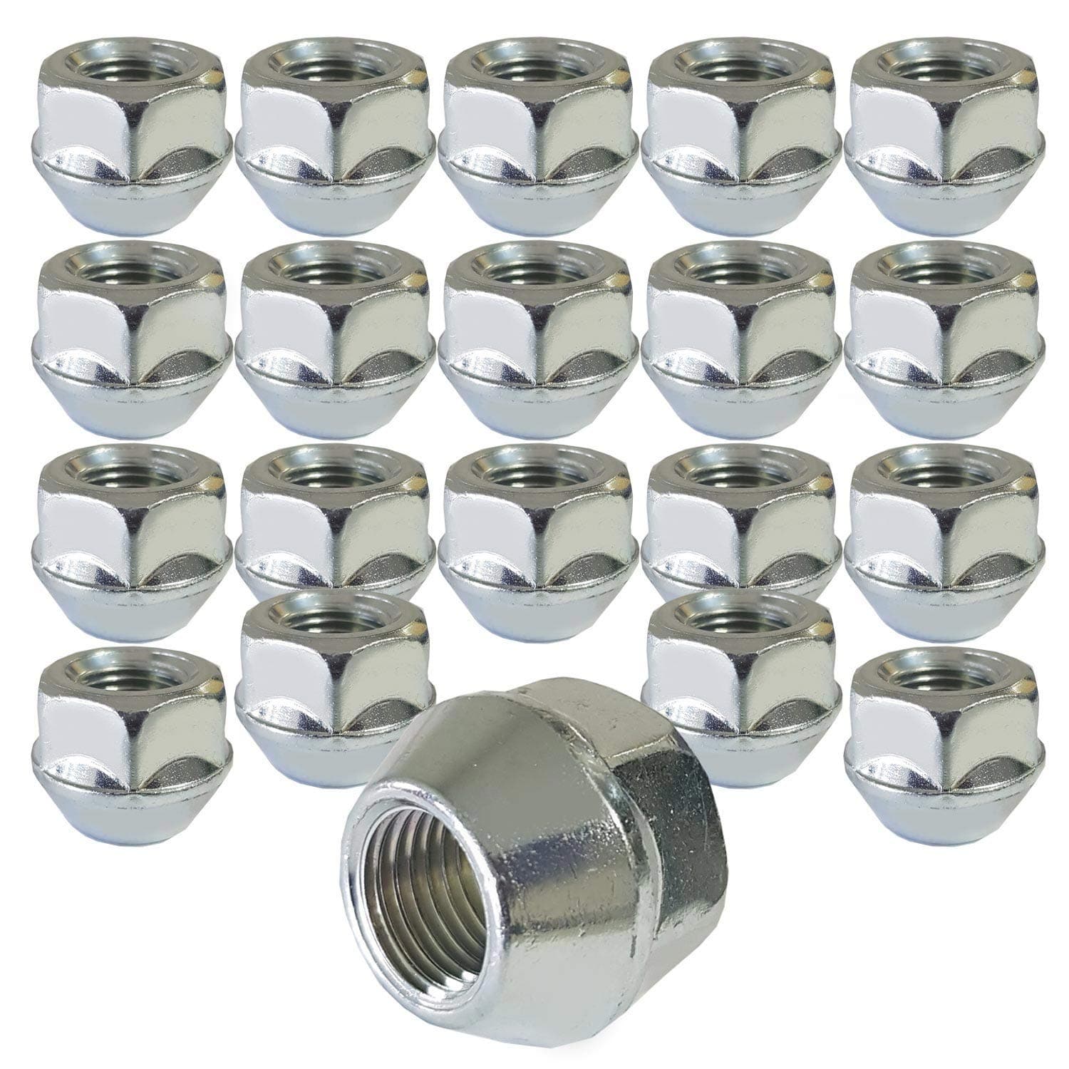 TRACER Pack of 20 Wheel Nuts Open Taper Collar 60° M12 x 1.5 to