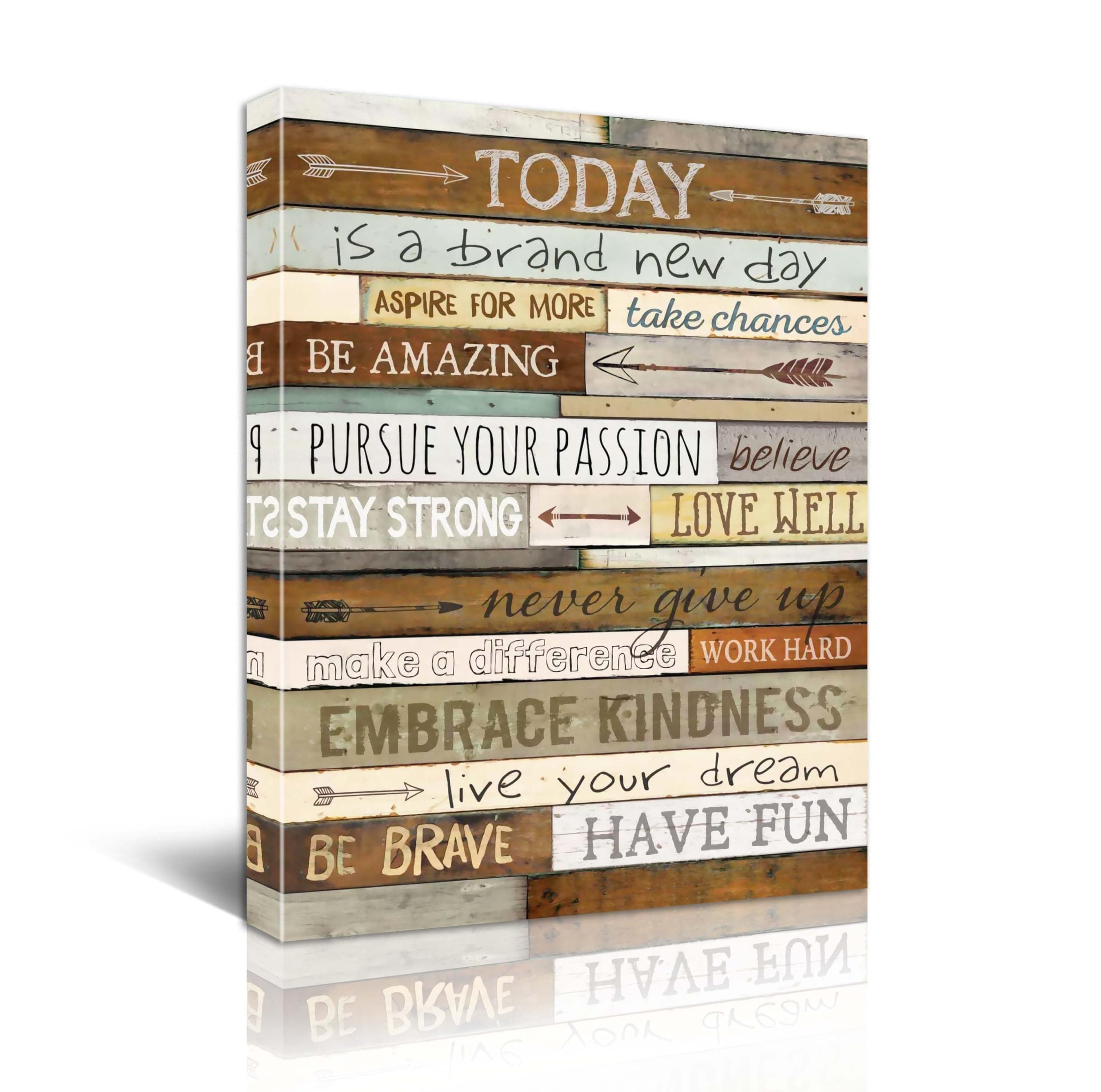 Inspirational Wall Art for Office Quotes Theme Wall Decor for Women Motivational Canvas Prints Framed Wall Art for Bathrooms Size 12 x 16 Inch