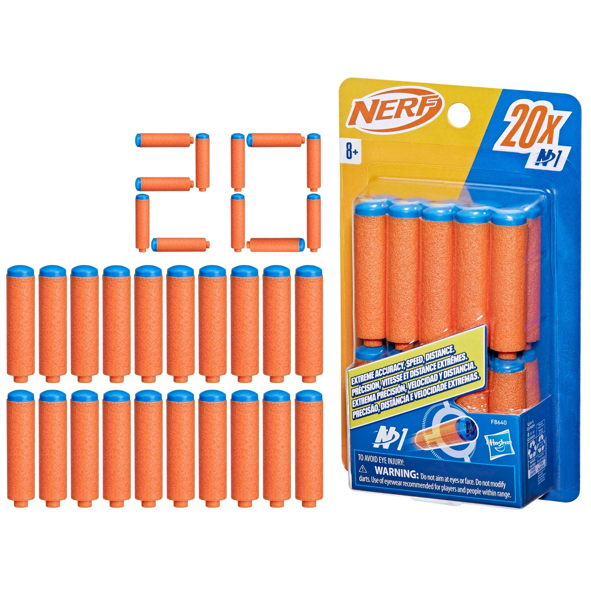 Nerf N Series N1 with 20 Darts for Nerf N Series Blaster Only, Outdoor Game Ages 8+