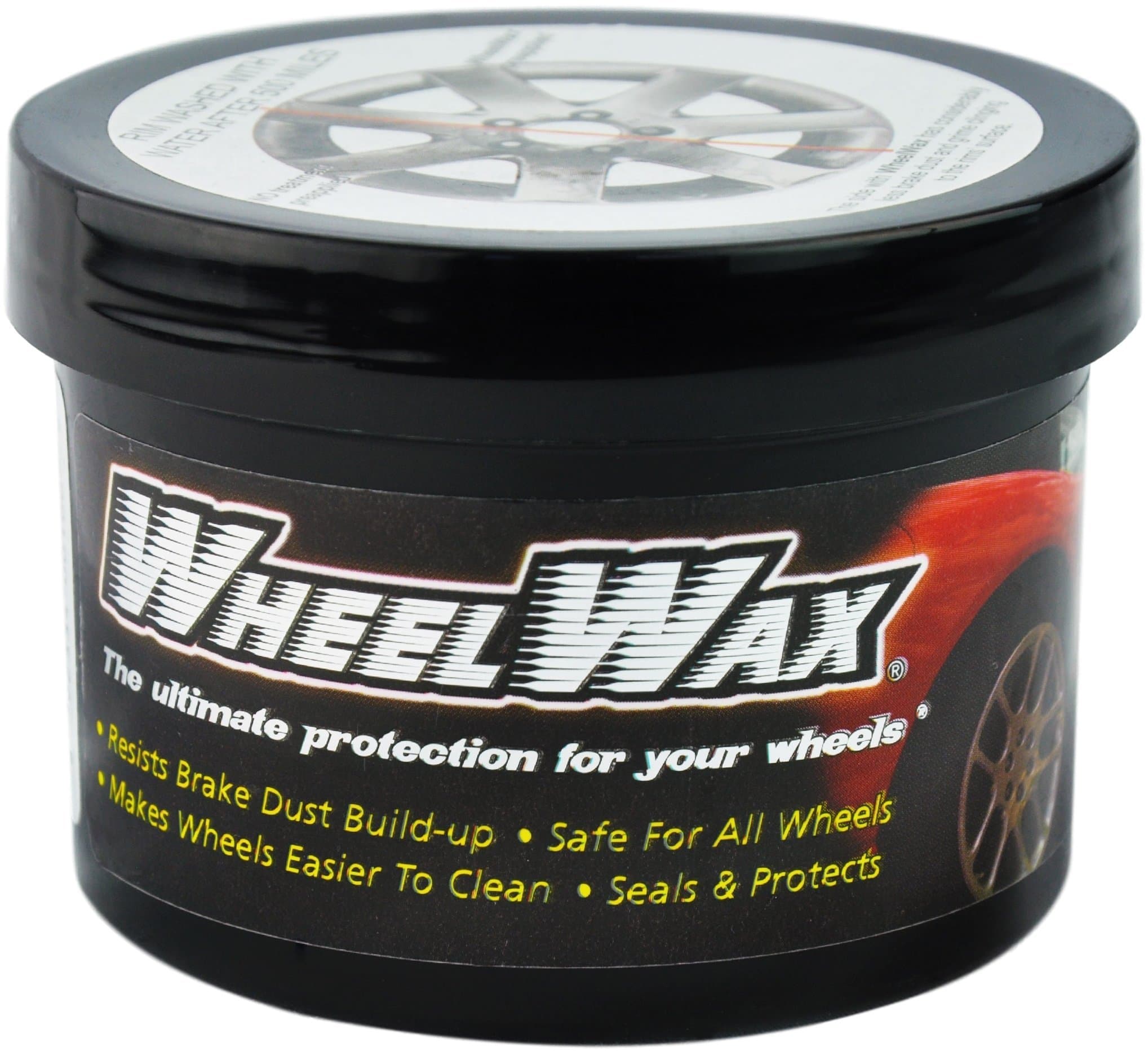 WheelWax Wheel Wax Sealant for your Rims / Wheels 8oz - 236ml Made is USA - Now available in the UK. Resists brake dust build up, safe for all wheel types. Re-apply every 4-6 weeks for best results.