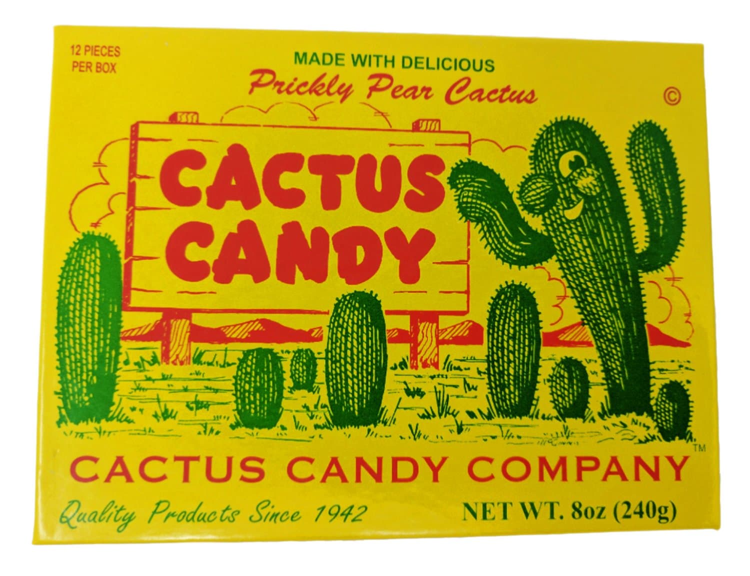 Company 1/2 LB Box Arizona Prickly Pear Cactus Candy