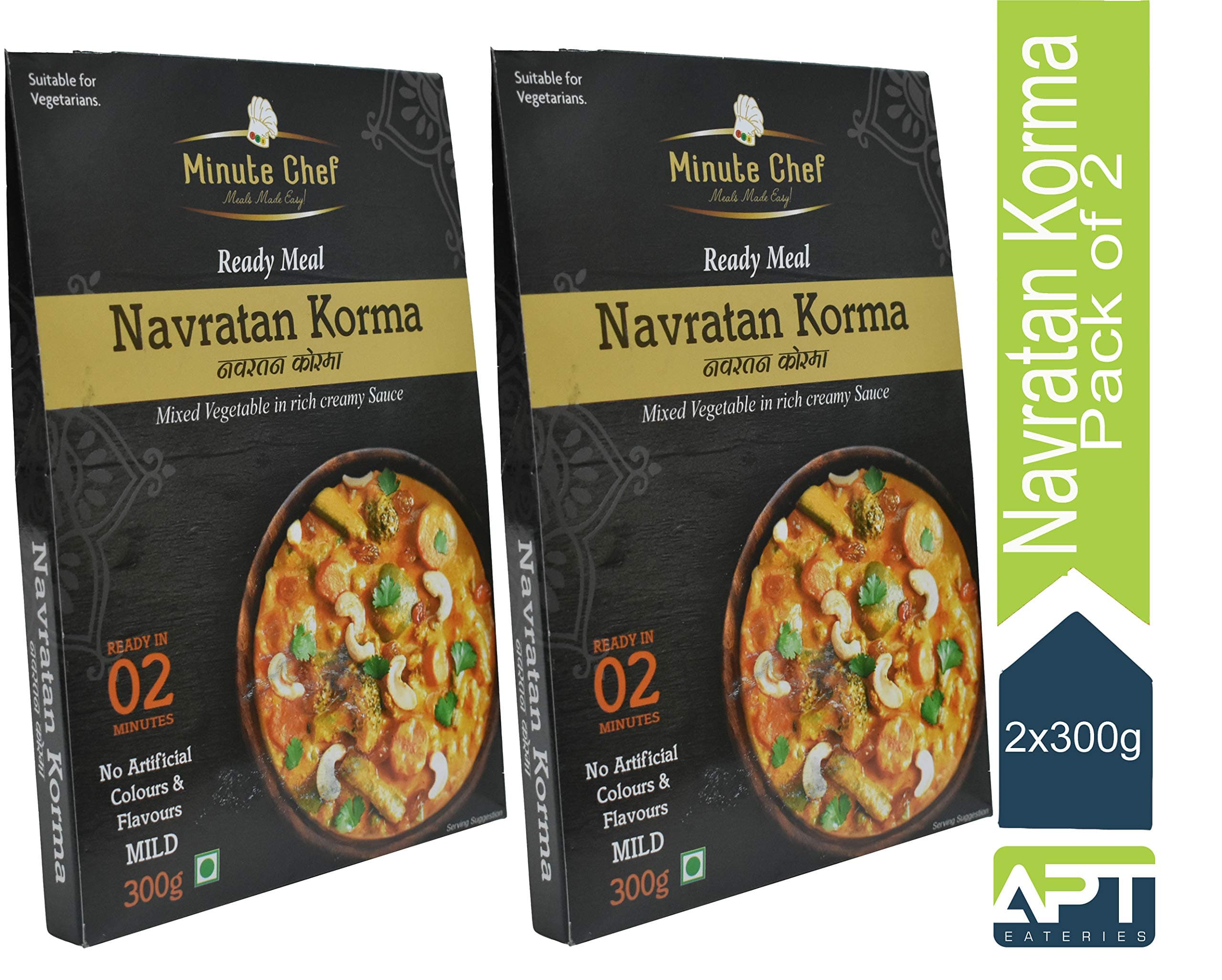 Minute Chef-Ready to Eat Navratan Korma, 300g Pack of 2