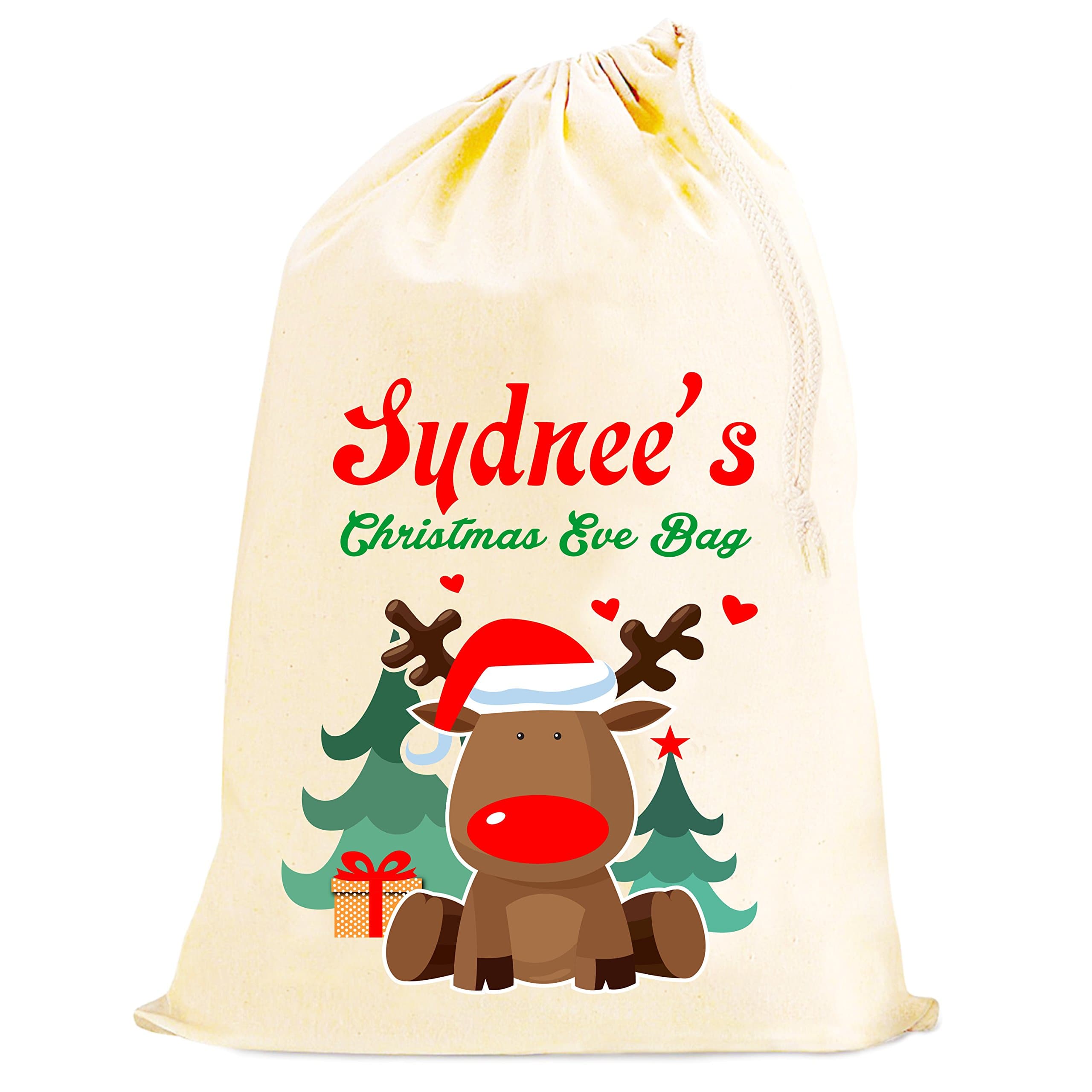 Personalised Christmas Eve Santa sack bag sneaky early presents