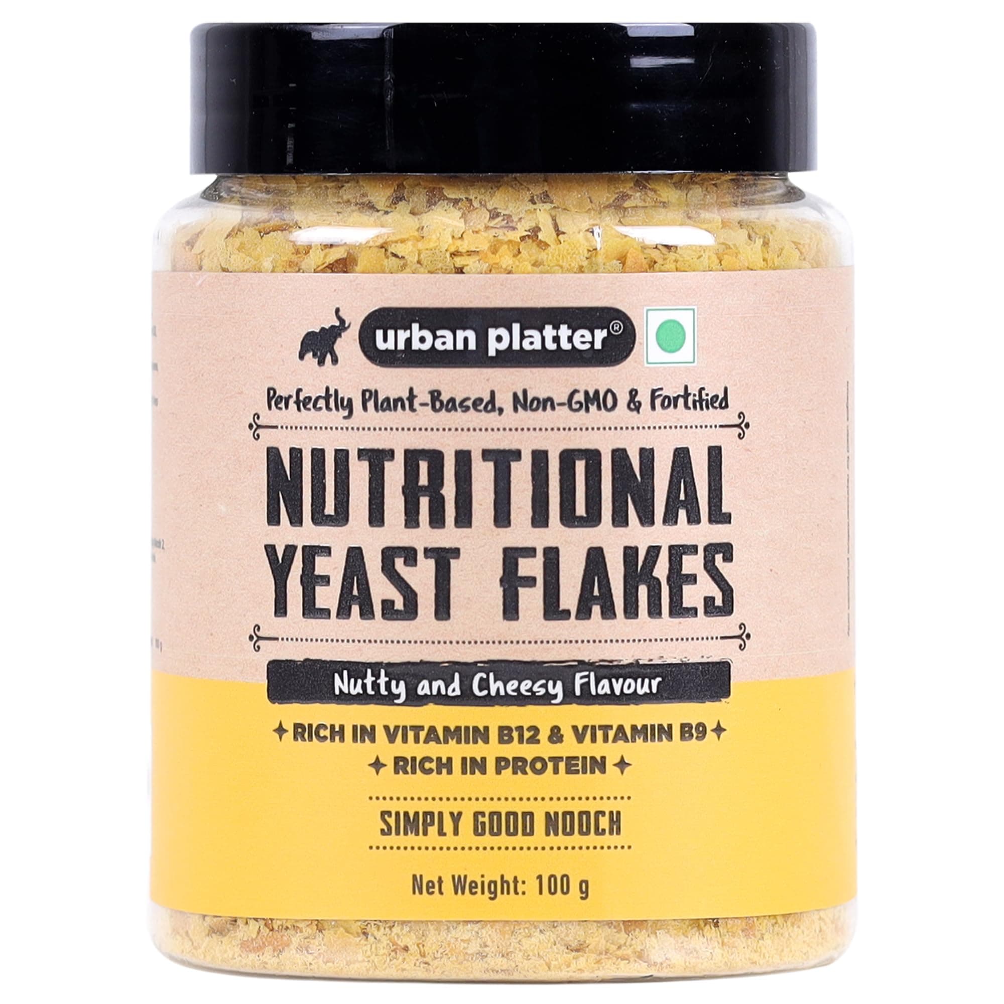 Nutritional Yeast Flakes | 3.53 Oz (100g) | Rich in B Vitamins & Protein | Gluten-Free, Non-GMO, Plant-Based Seasoning | Nutty & Cheesy Flavor | For Popcorn, Pasta & Salads