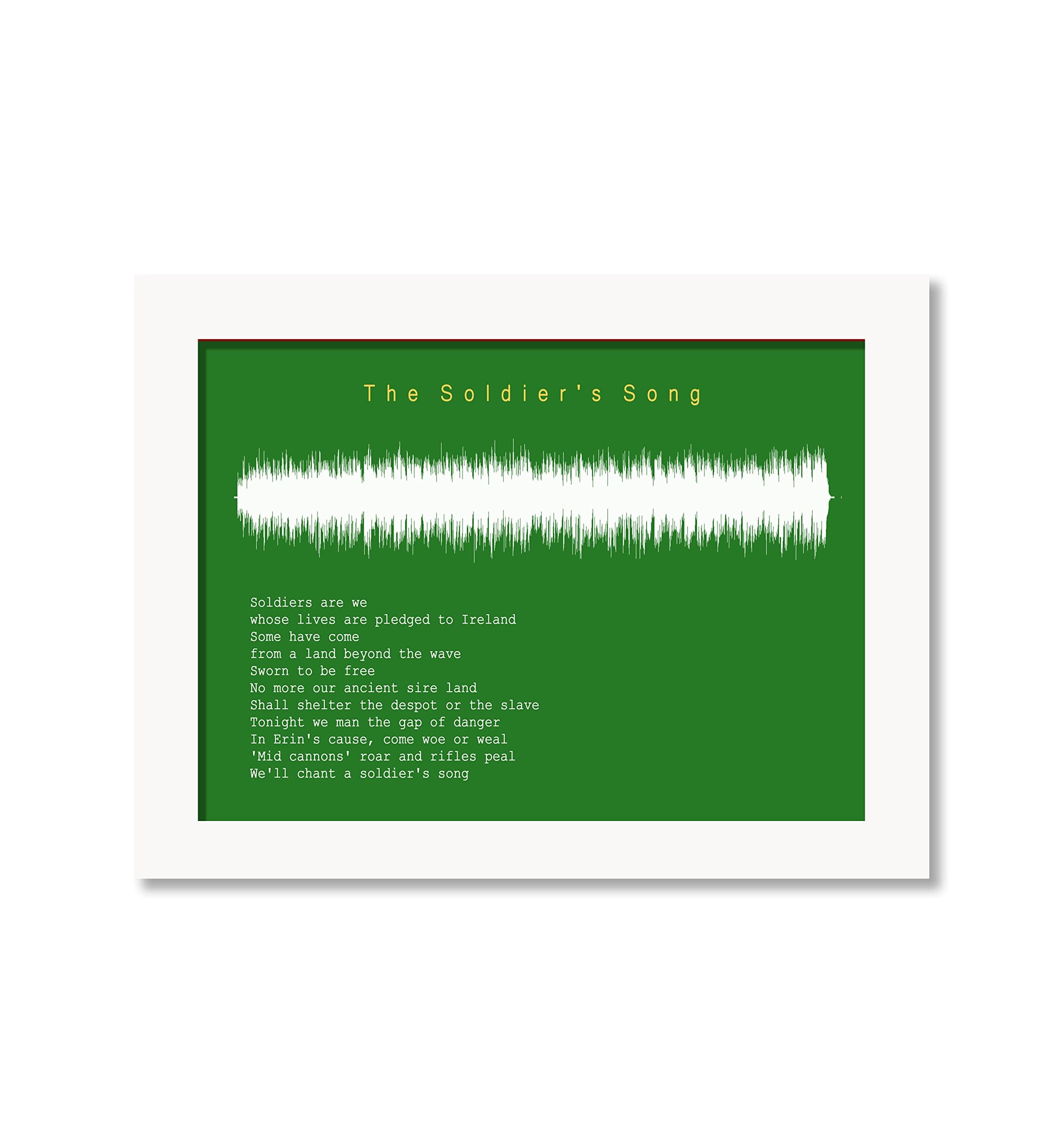 The Soldier's Song - Irish sound-wave (a4 framed) print