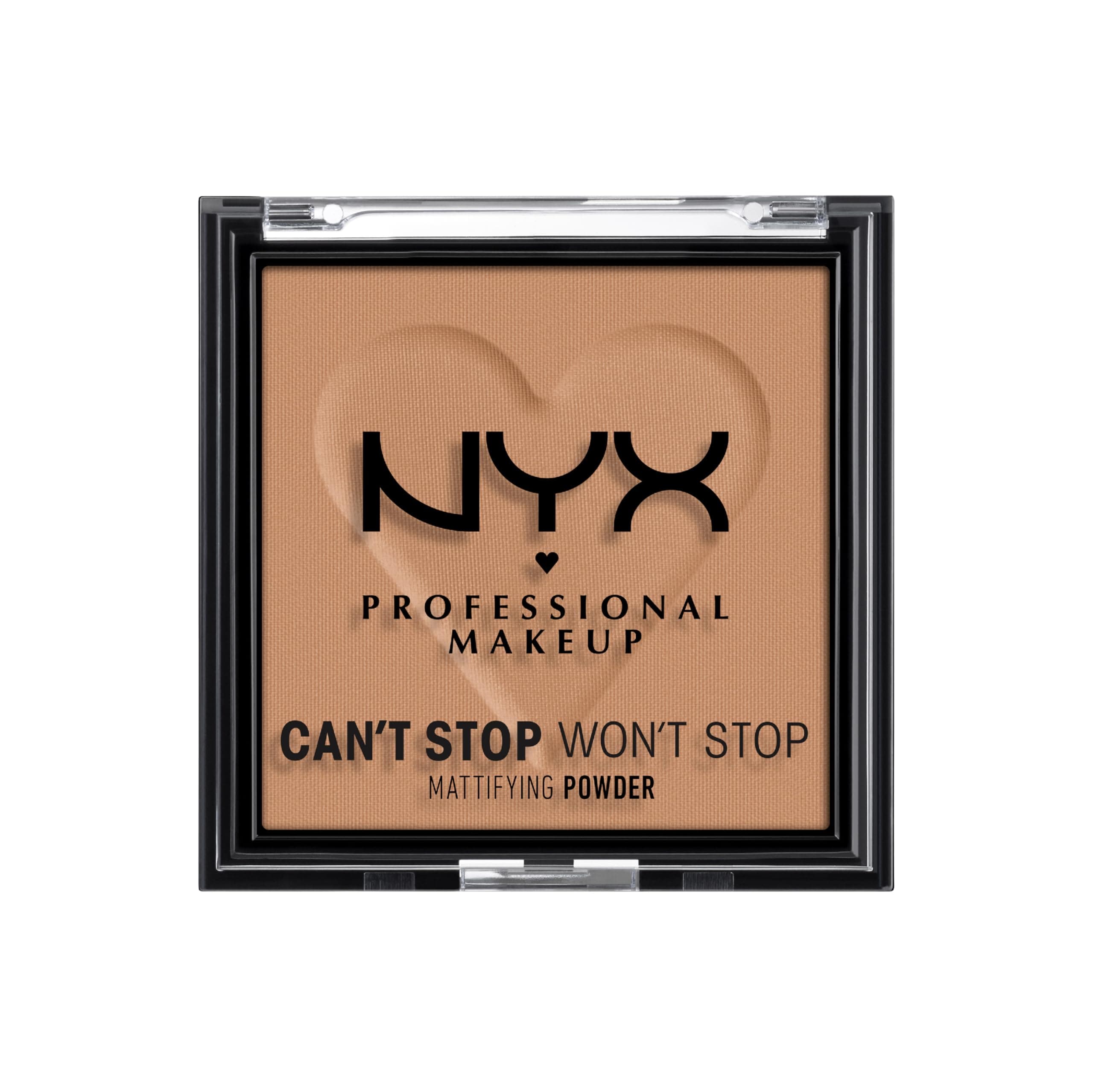 NYX Professional Makeup Can't Stop Won't Stop Mattifying Lightweight Powder, Instant Looking Ultra Matte Skin, Long Lasting Graphic & Eye Looks, Ultra Matte Finish - Shade Caramel