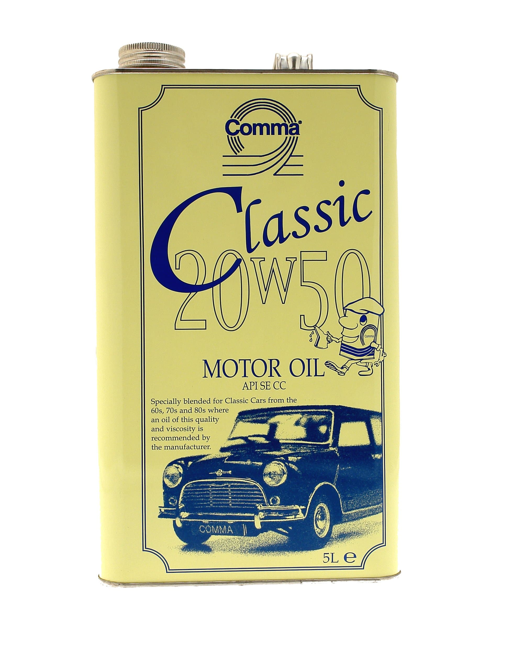 Comma CLA20505L 5L 20W/50 Classic Motor Oil - Yellow