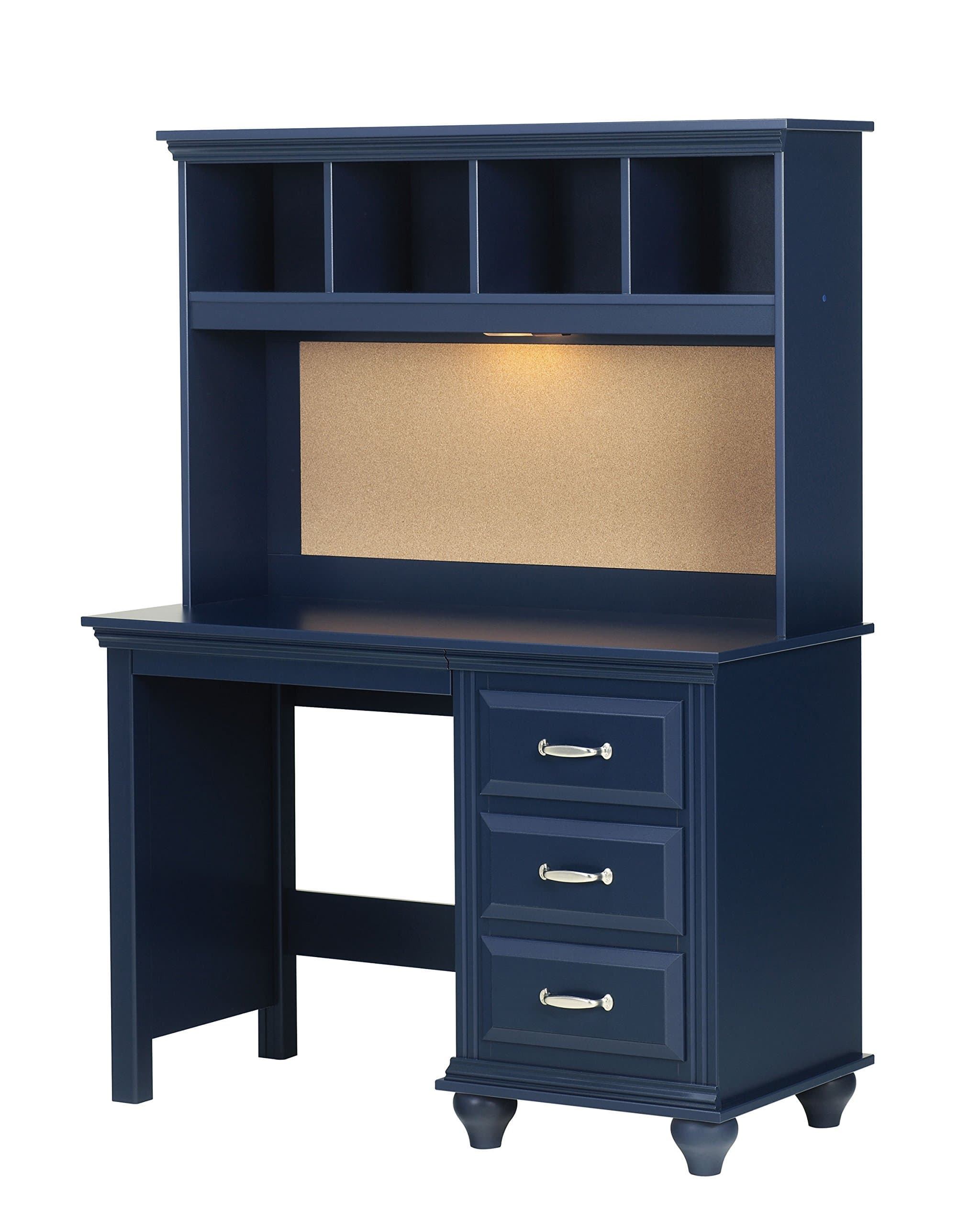 Lang Furniture Madison Desk Hutch with Light, 12 by 45 by 30-Inch, Indigo Blue