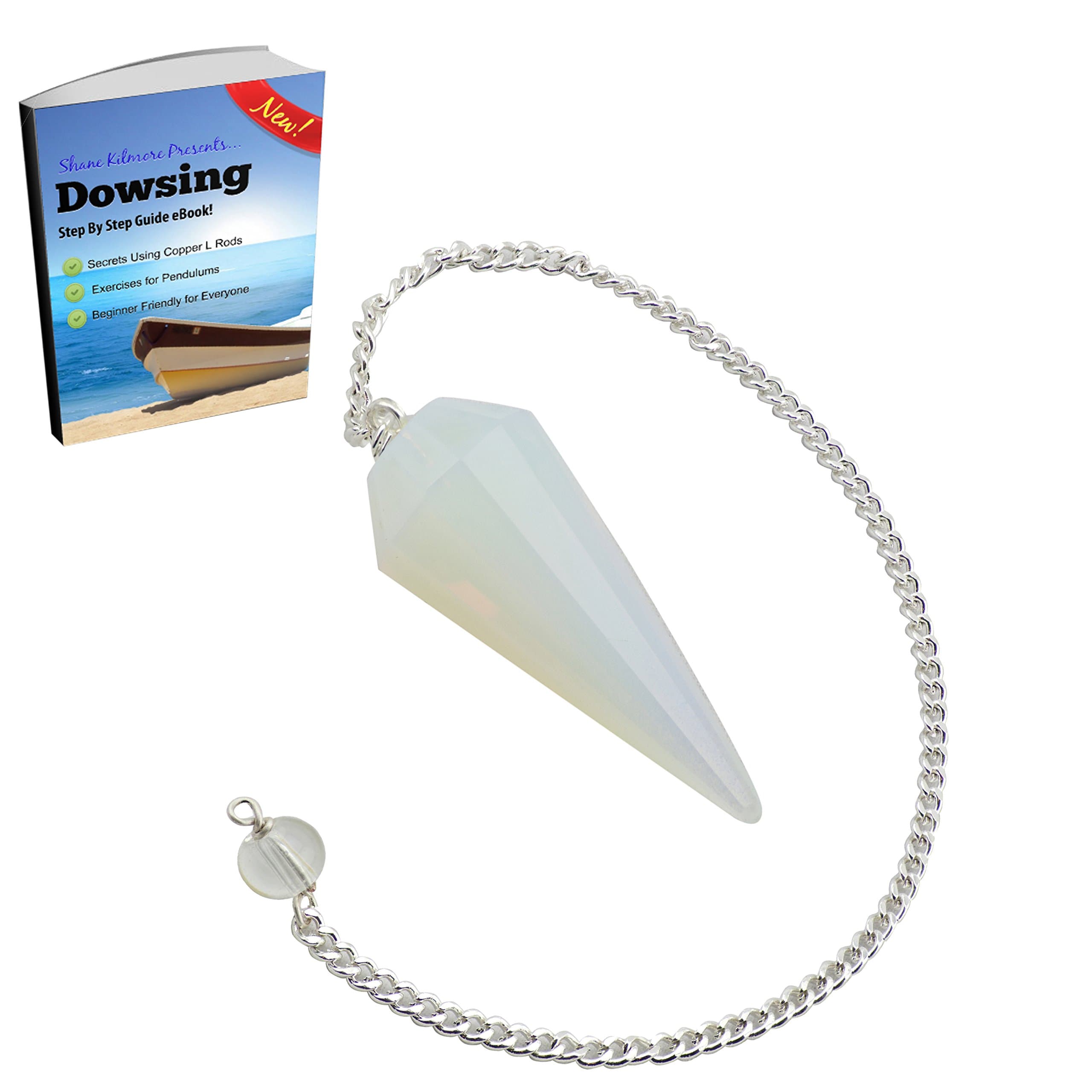 CK Crystal Opalite Faceted Crystal Pendulum with Free Pendulum Dowsing eBook