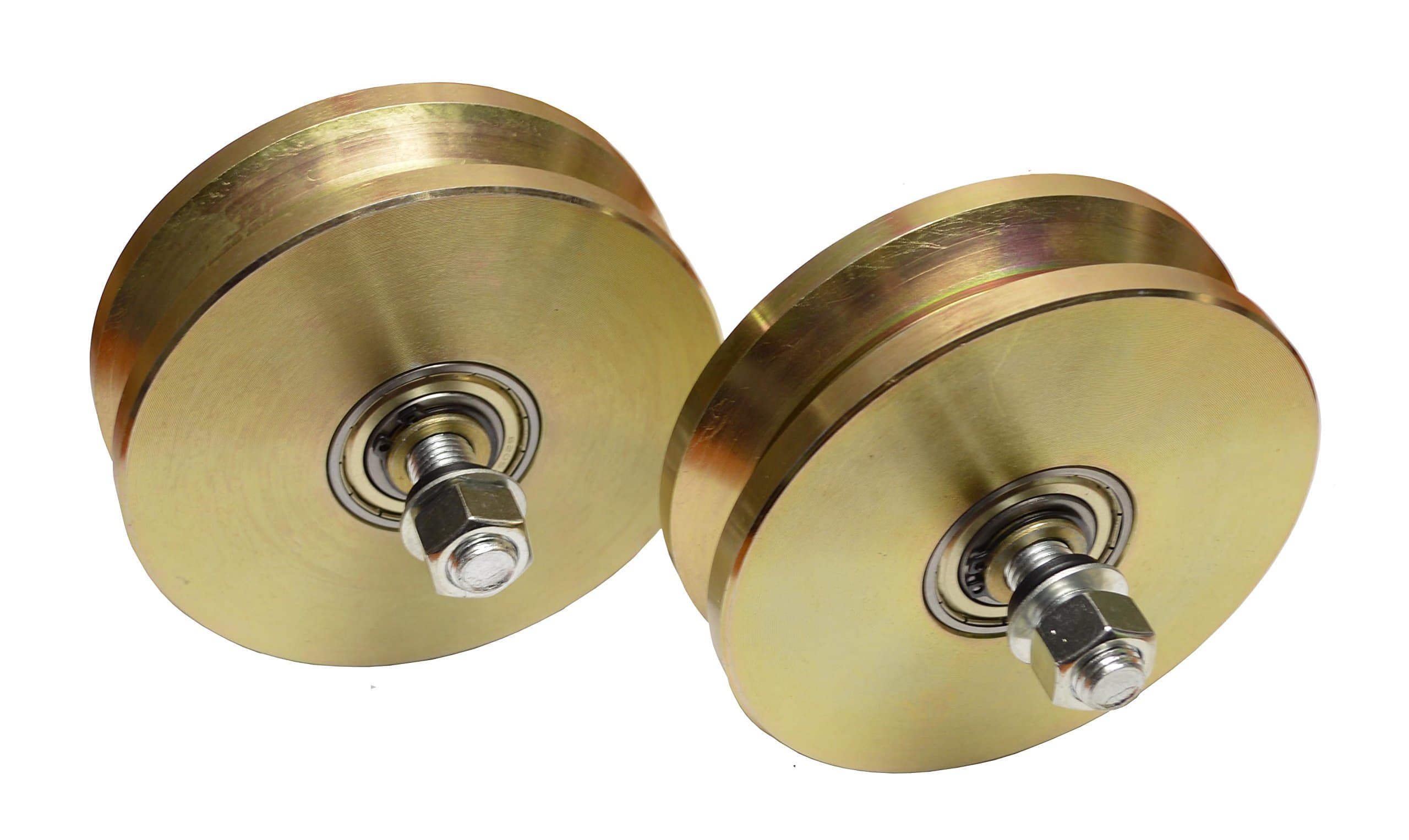 6" V Groove Wheel with Double Bearing Sliding Gate 5000 Lbs Roller Slide + Screw- 2 Pack