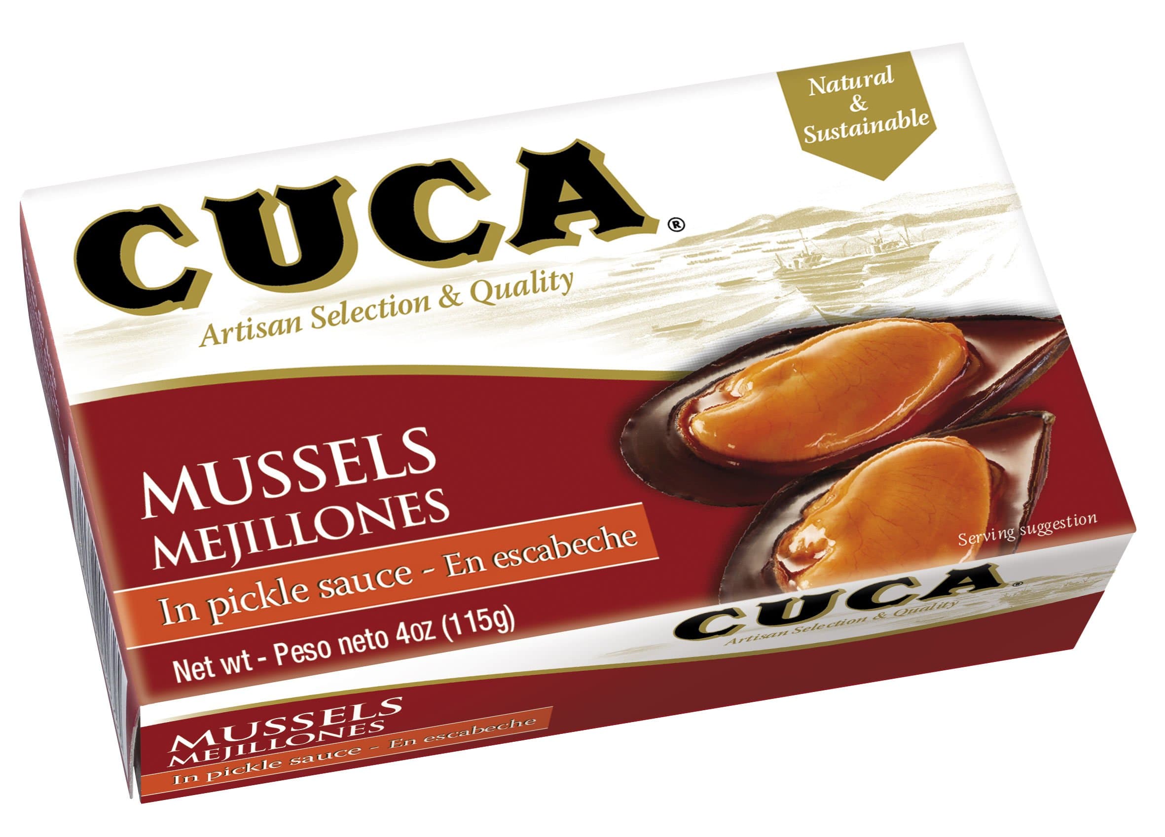 " Cuca" Mussels ( Mejillones) in Pickle Sauce 4 Oz (Canned) (Pack of 25)