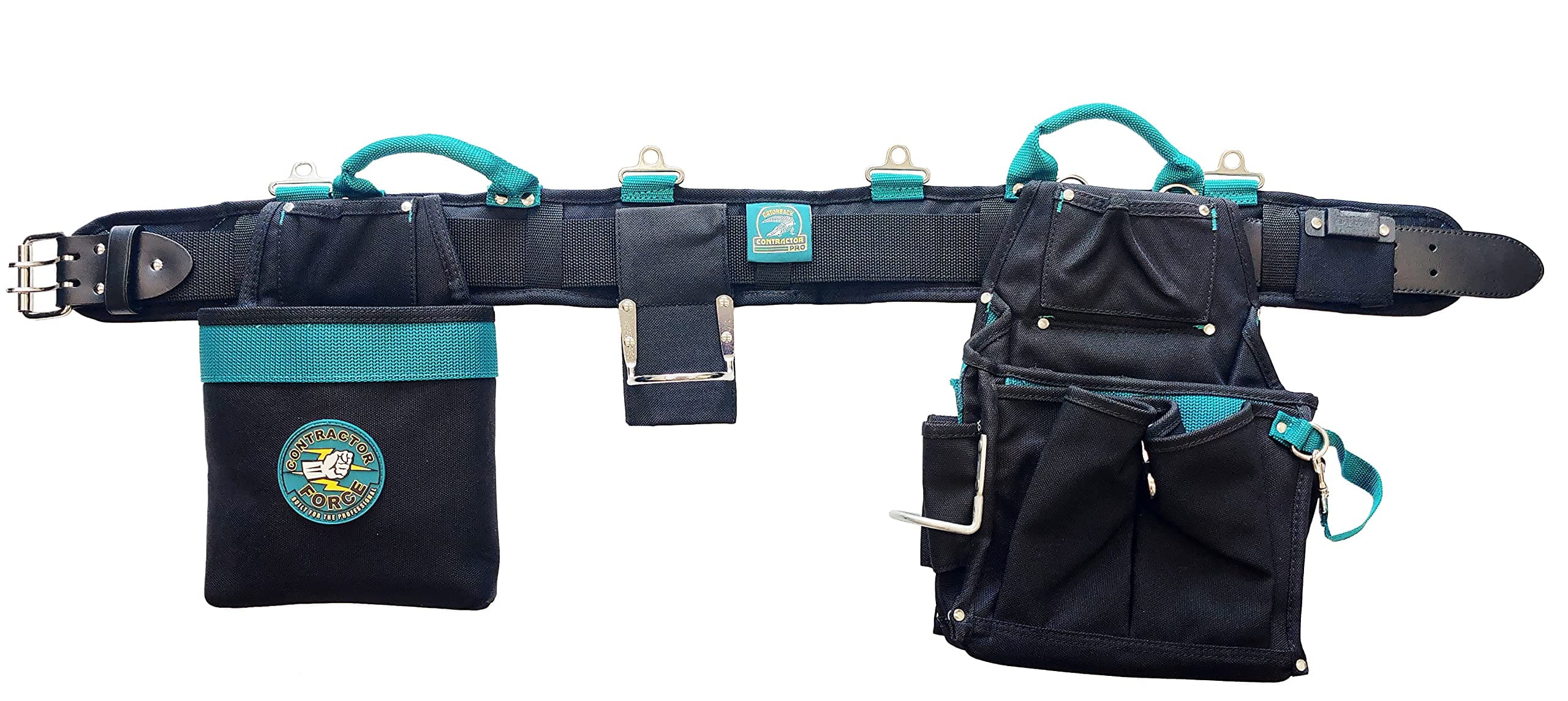 Heavy Duty Carpenter Tool Belt Combo - Warehouse Special. Perfect for Handymen and Home Owners. (Extra-Large 40"-44")