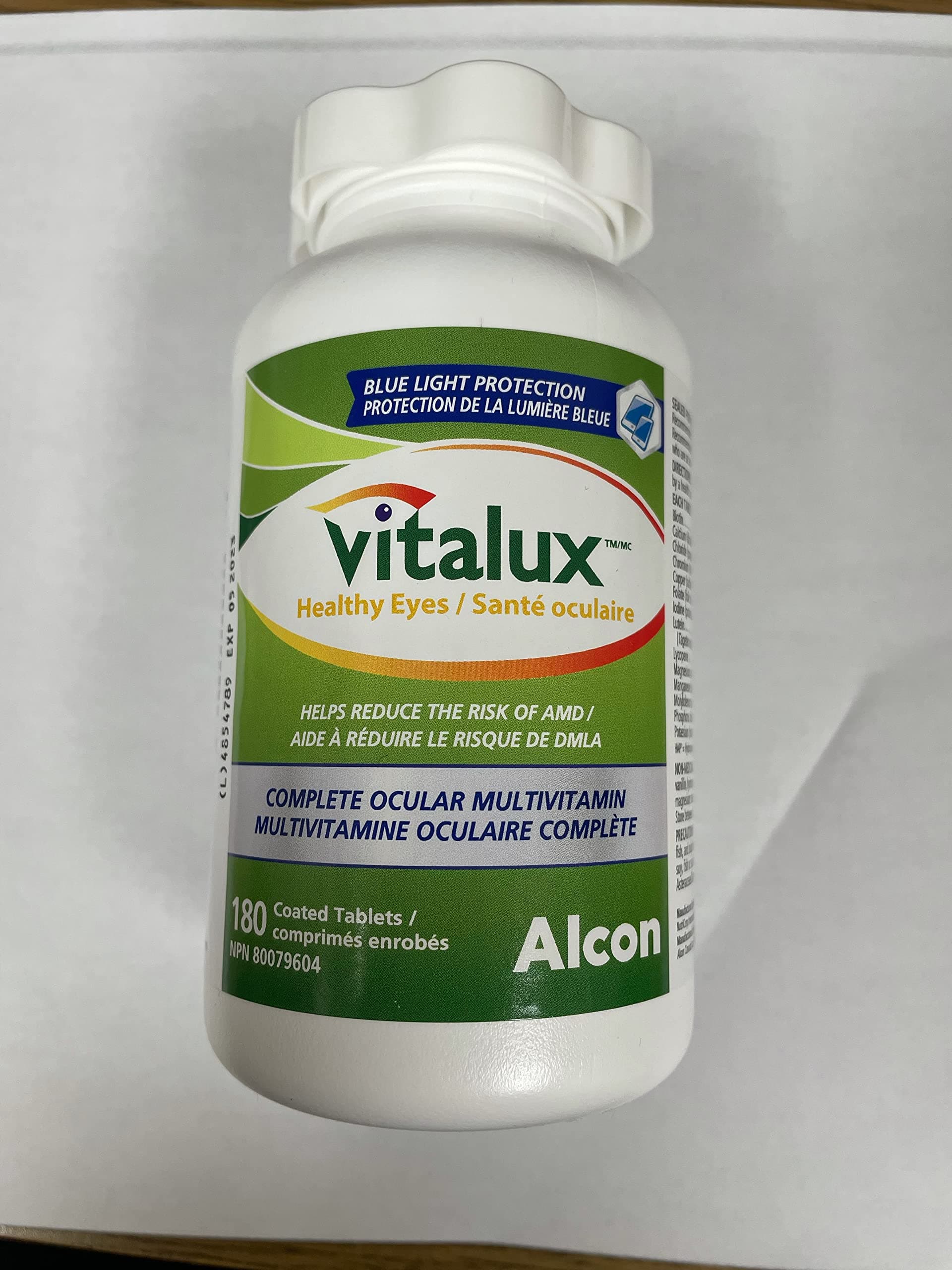 2 Bottles x Vitalux Healthy Eyes Ocular Multivitamin/No beta-Carotene, Complete multivitamin for Eyes, 180 Coated Tablets
