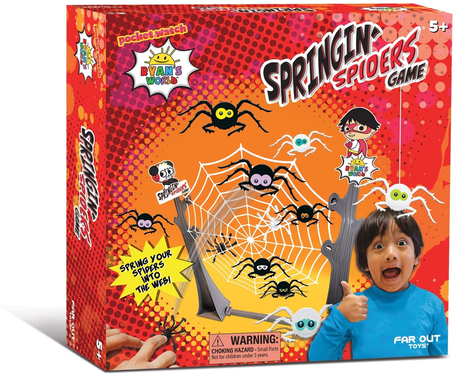 Ryan’s World Springin’ Spiders Game | Spring Spiders onto Web Before Time Runs Out! Perform Cool Trick Shots! | Fun Challenge for Kids Ages 5 and Up