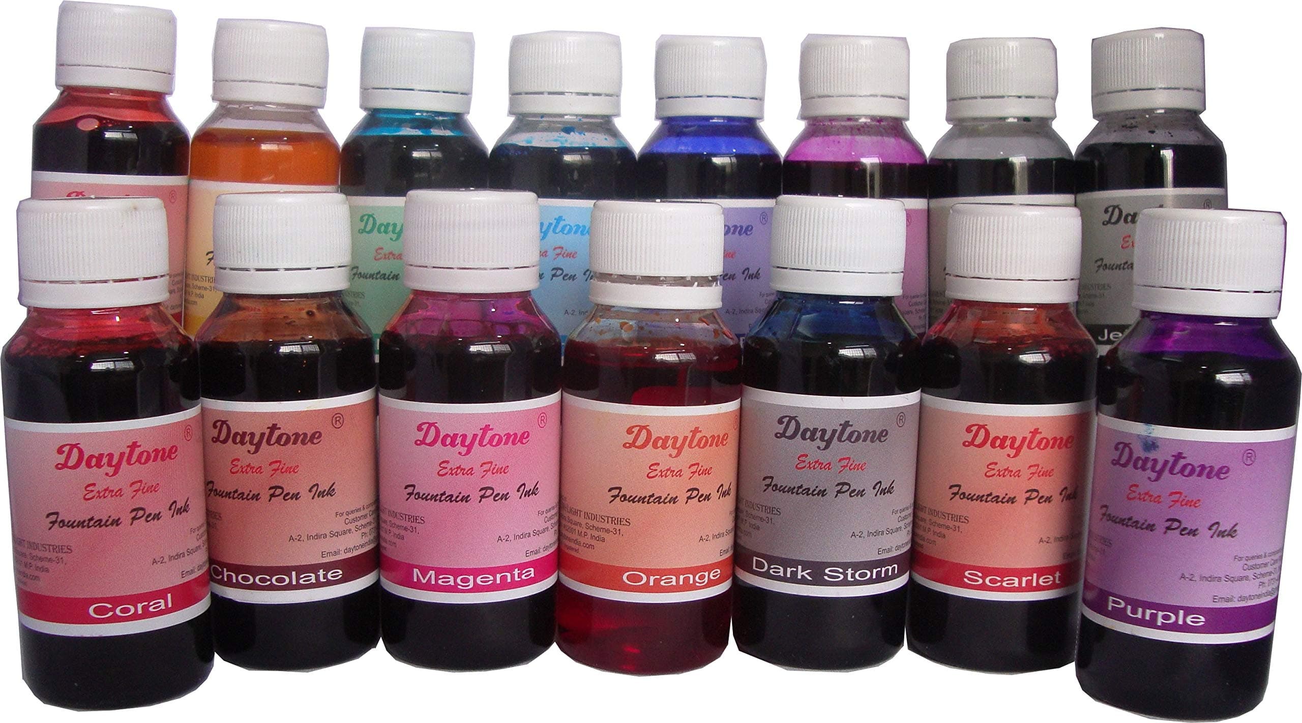Extra Fine Fountain Pen Ink 15 Colour Set