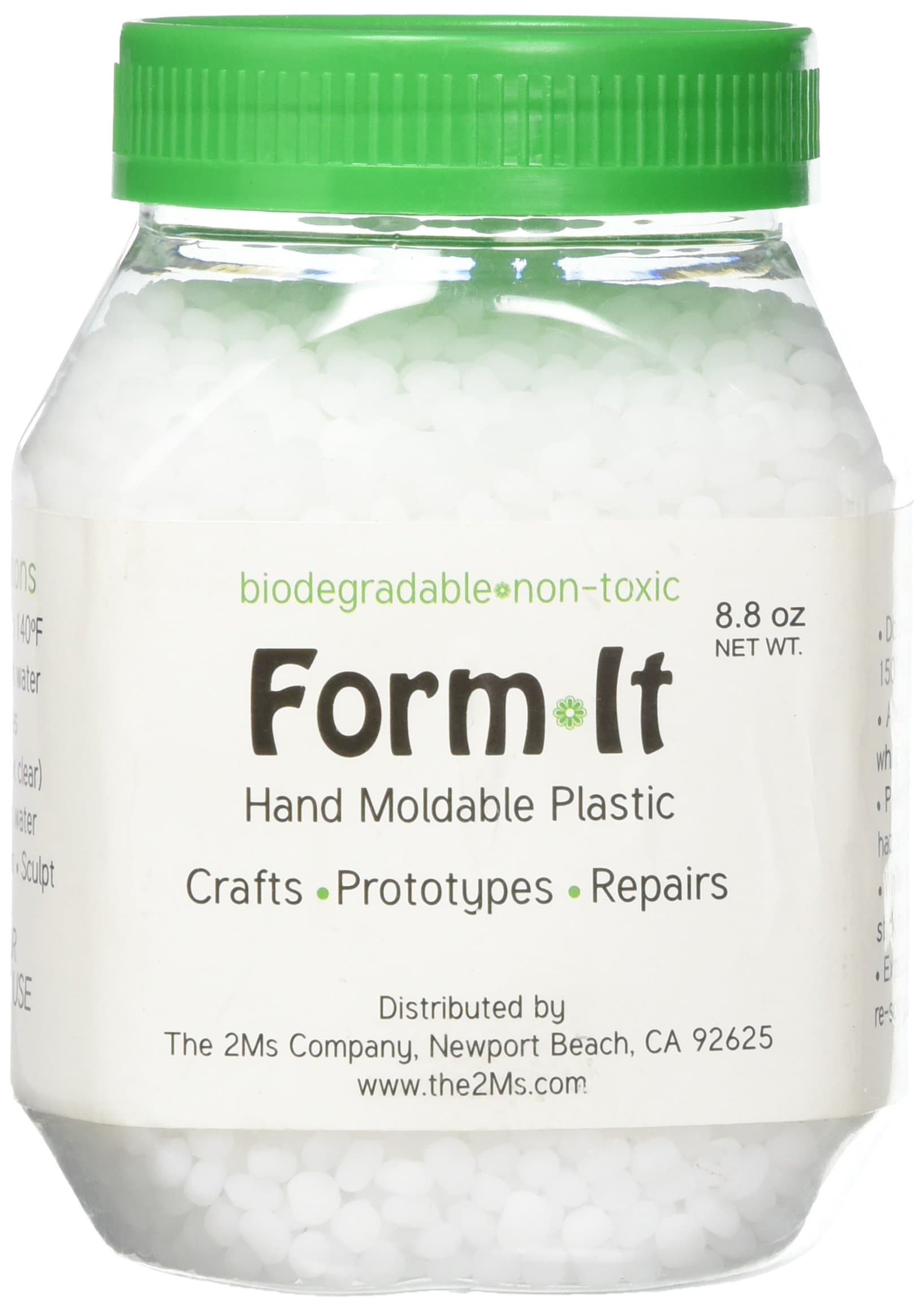 DIY Hand Moldable Plastic Pellets FormIt 8.8oz - For Crafts, Repair, Hobbies, Models, Home Repair, Costumes, Holiday and School Projects. Every Handyman Toolbox and Arts Crafts Kit needs a Jar