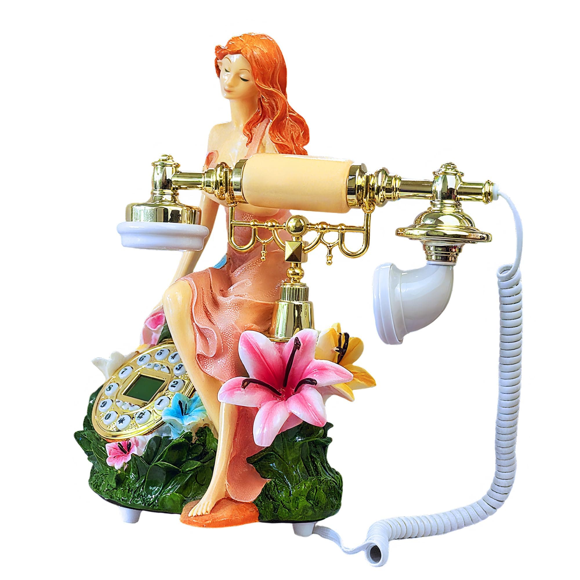 TelPal Basic Corded Telephone with Caller ID,Modern Landline Phone Pretty Unique Design, Decorative Wired Phone Systems for Home, Office and Shops