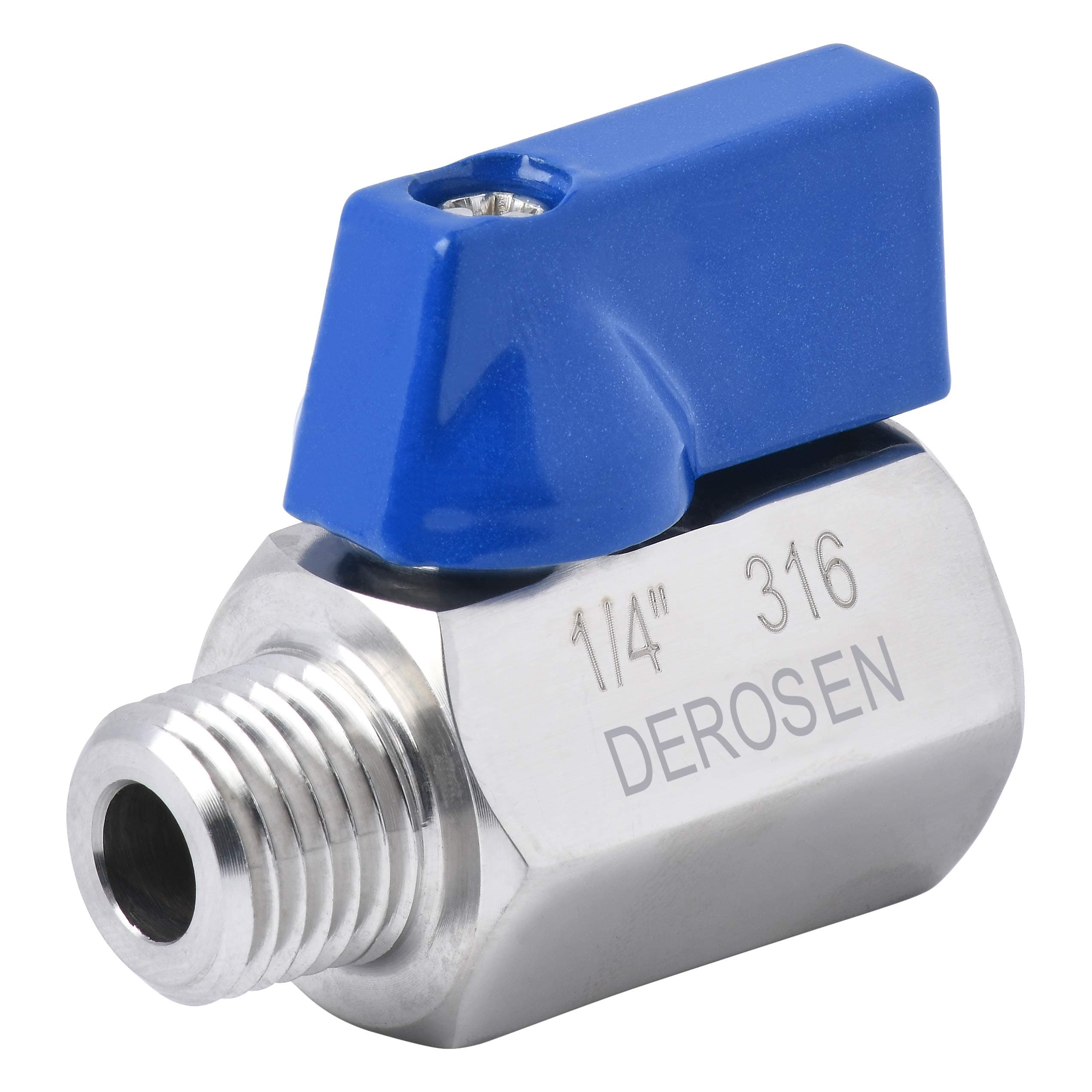 DEROSEN Stainless Steel Mini Ball Valves 1/4" to 3/4"