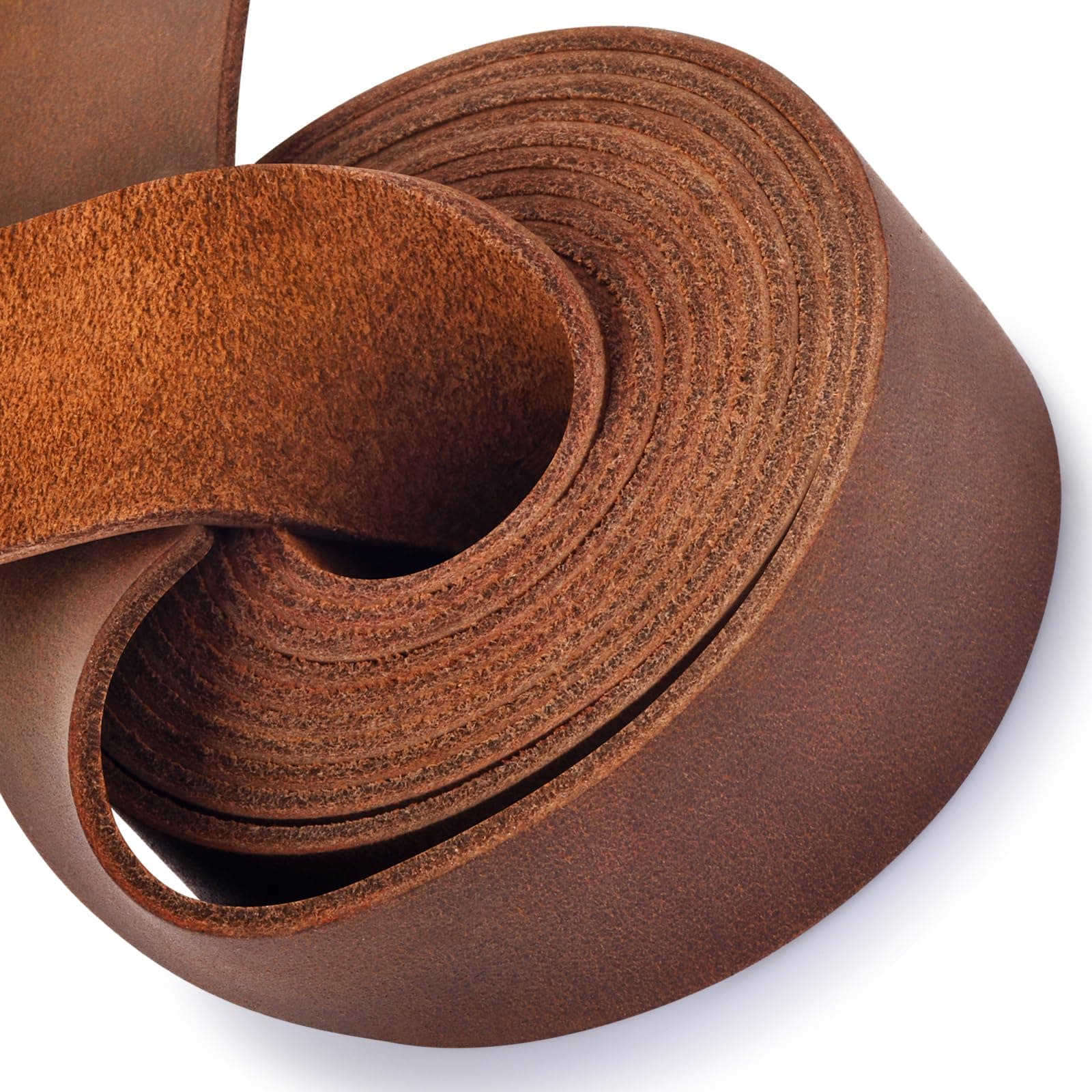 TeeLiy Leather Strap 1 Inches Wide Flat Leather Straps for Crafts, Full Grain Leather Strips for Crafts, Tooling, Belt, Cricut, Garden Tools (2mm Thick 72 Inches Long Dark Brown)