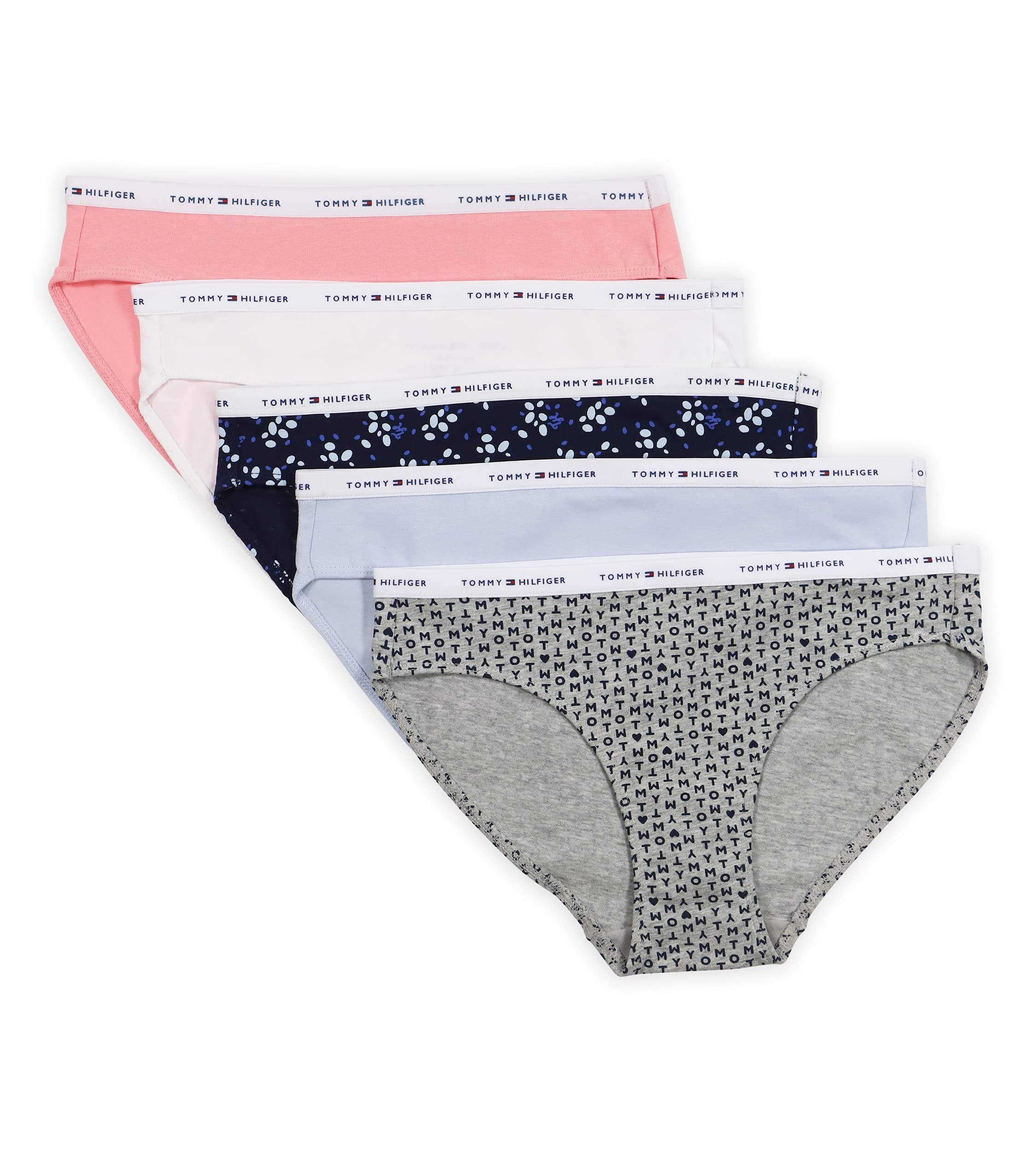Tommy Hilfiger Women's Classic Bikini-Cut and Boy Shorts Cotton Underwear Panty, 5 Pack