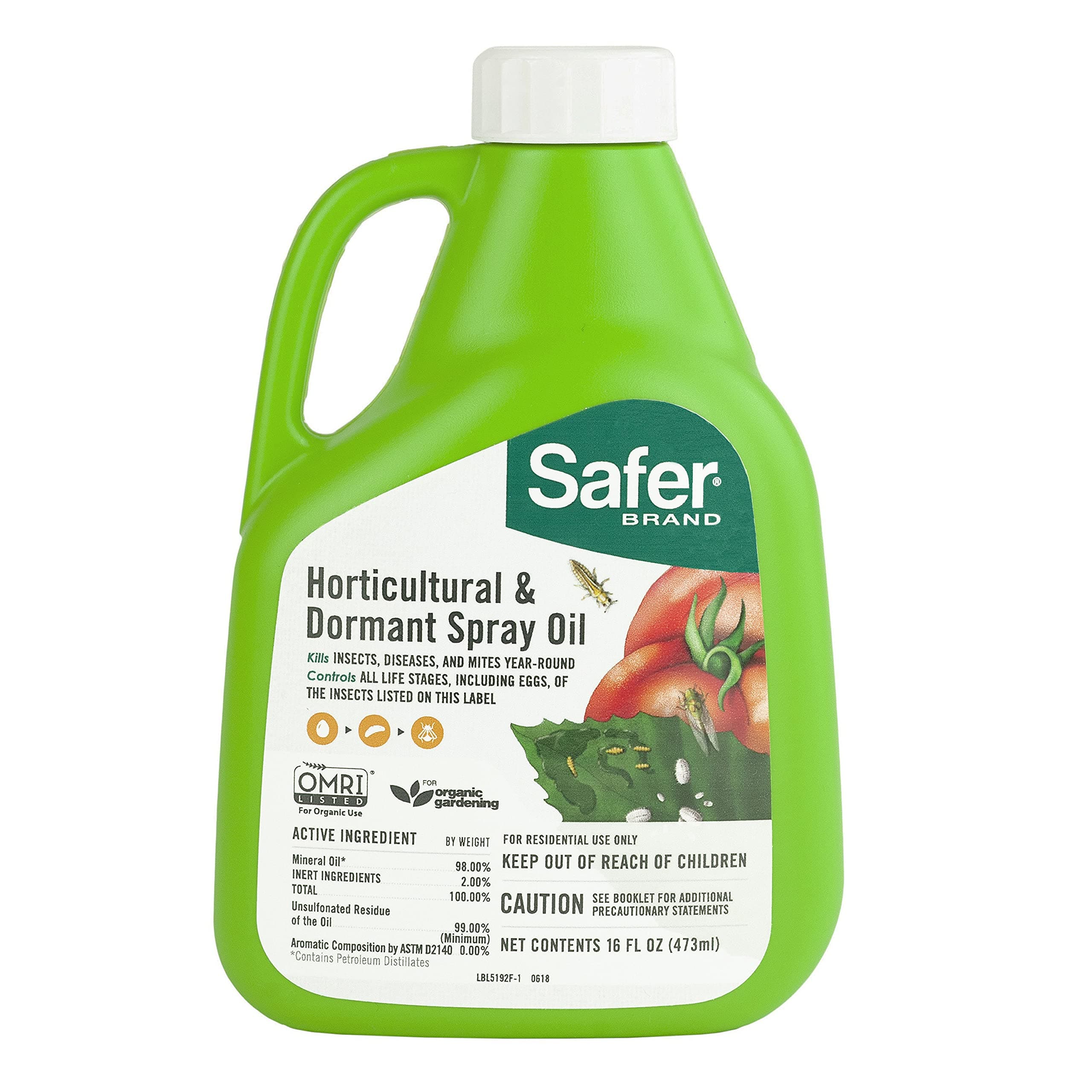 Brand 5192-6, 16 oz Horticultural & Dormant Spray Oil Concentrate, 1 Pack, Green