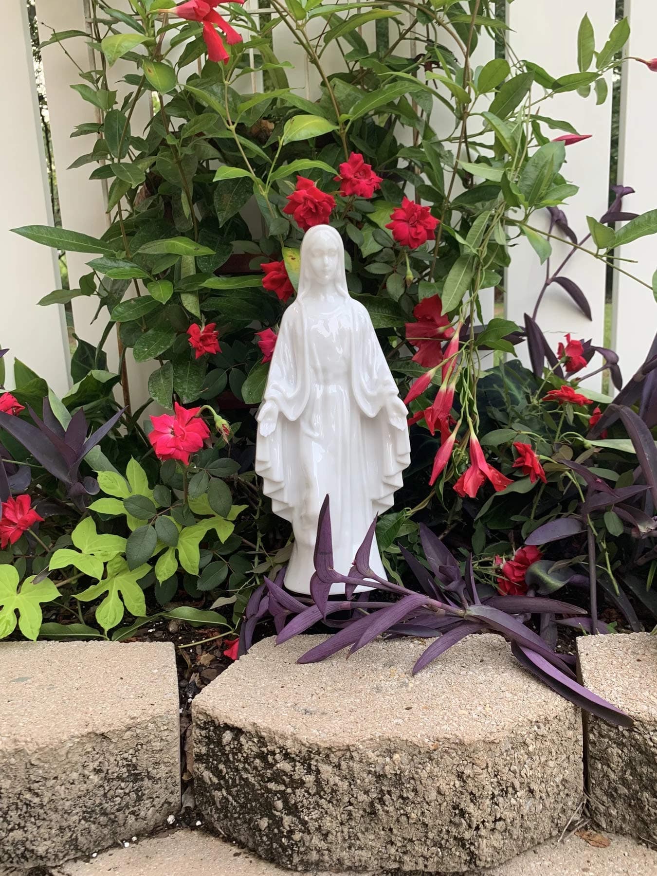 Solar Lighted Mother Mary by Eternal Light | Cemetery Graveside Decoration Heartfelt Gift