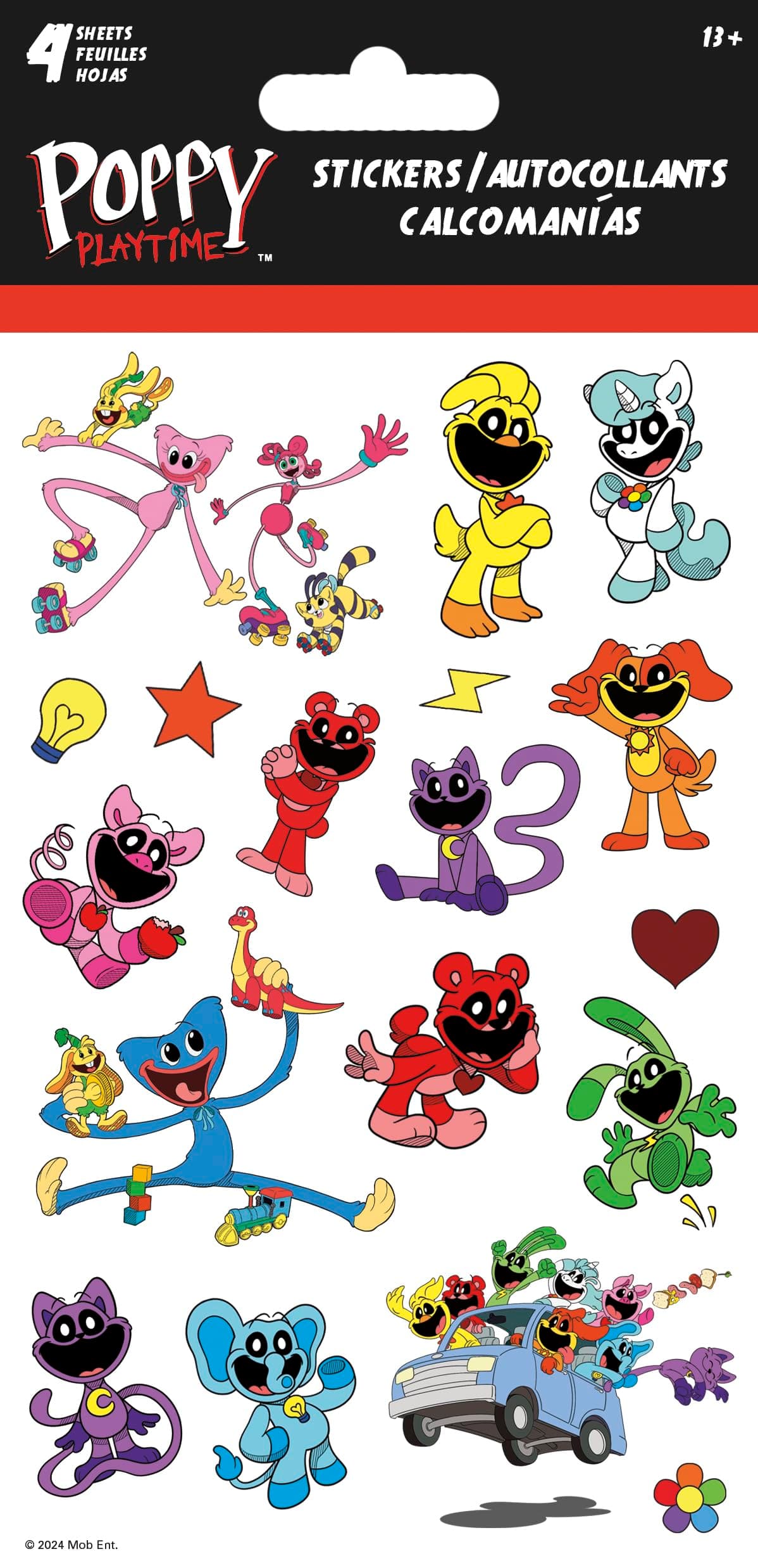 Poppy Play Time: Chapter 3 - Playtime Friends Standard Stickers - 4 Sheet