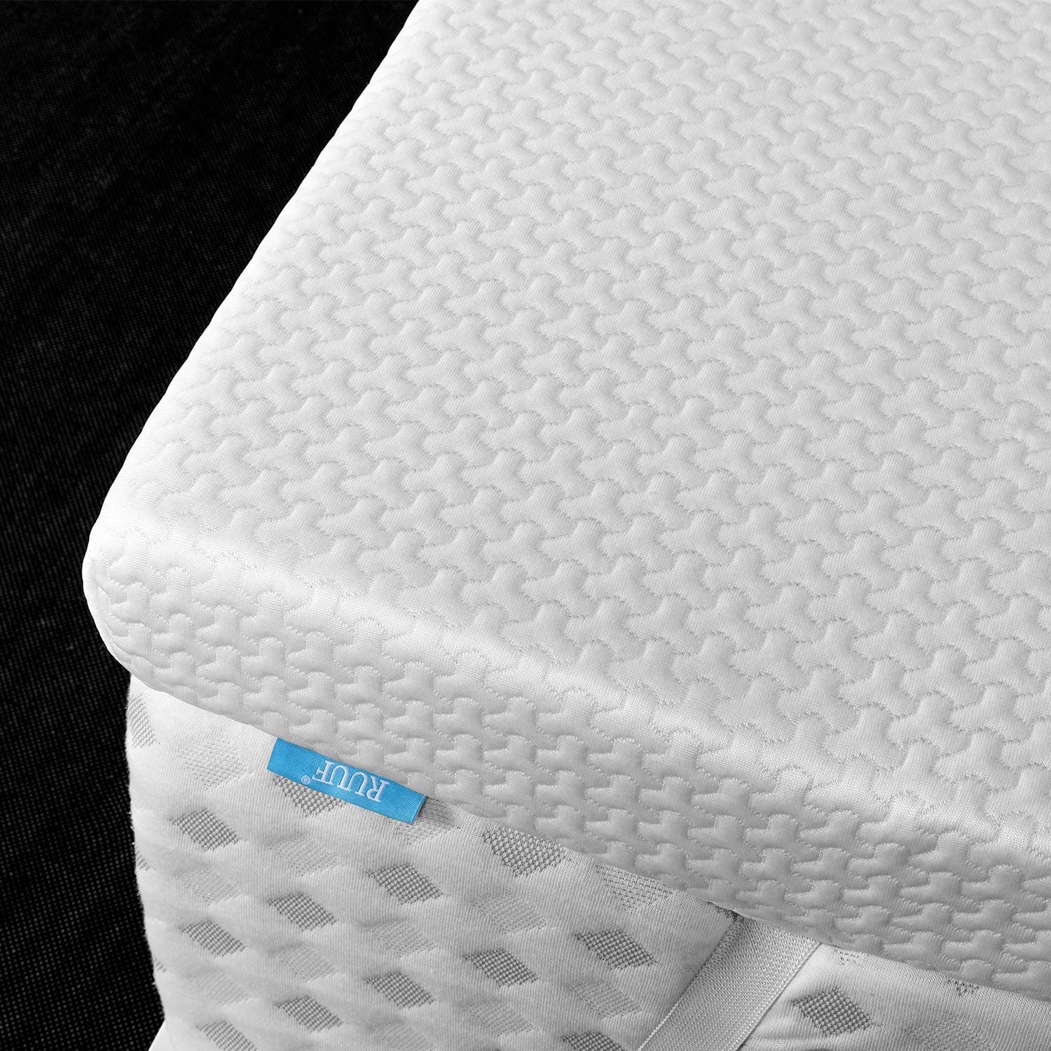 RUUF 2-Inch Firm Mattress Topper King, High Density Memory Foam Bed Topper for Pressure Relieving, Foam Topper with Removable Cooling Cover