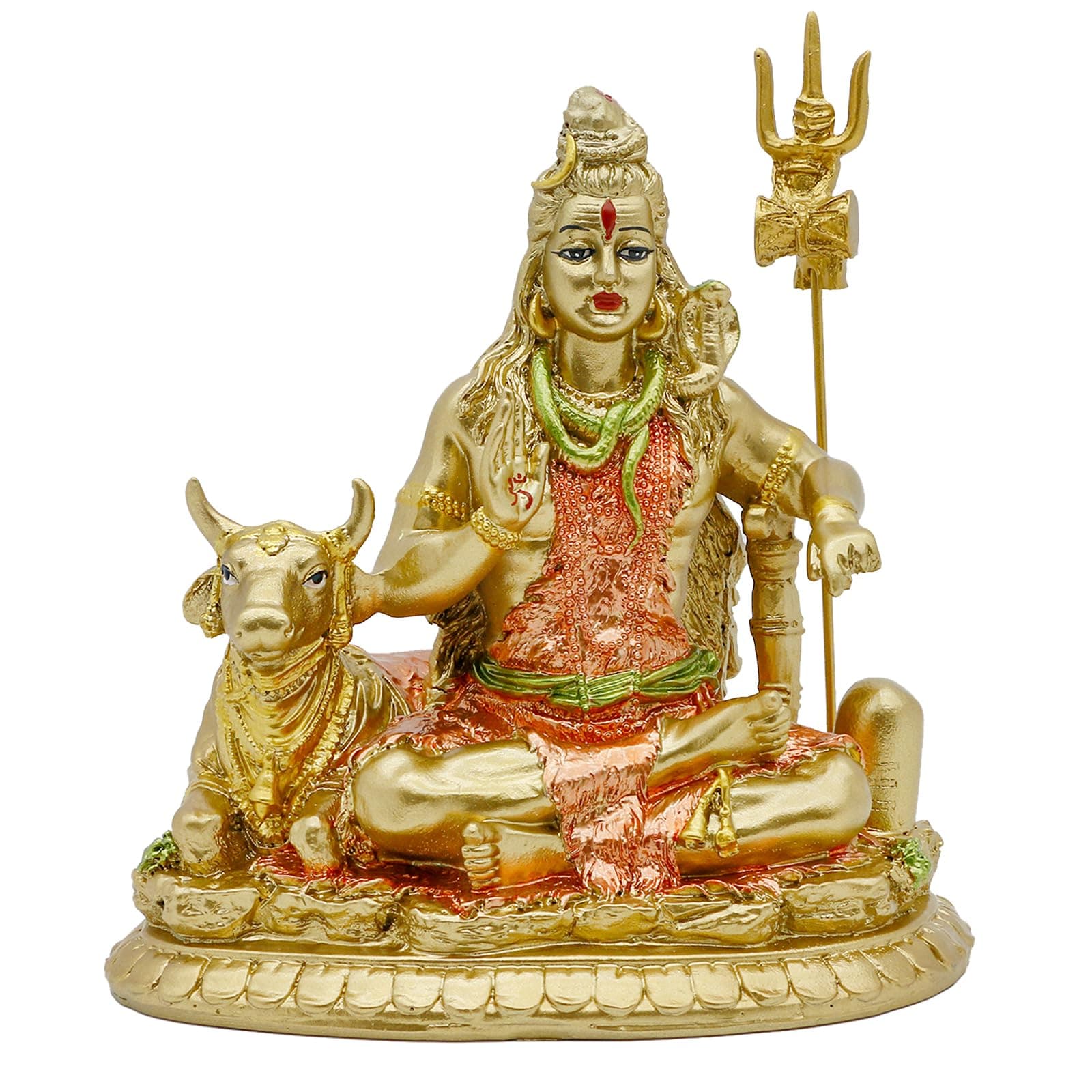 alikiki Indian God Shiva Idol Statue - Hindu God Lord Shiva Statue Indian Home Temple Mandir Pooja Item Murti Decor Diwali Gifts Meditation Yoga Room Altar Decoration